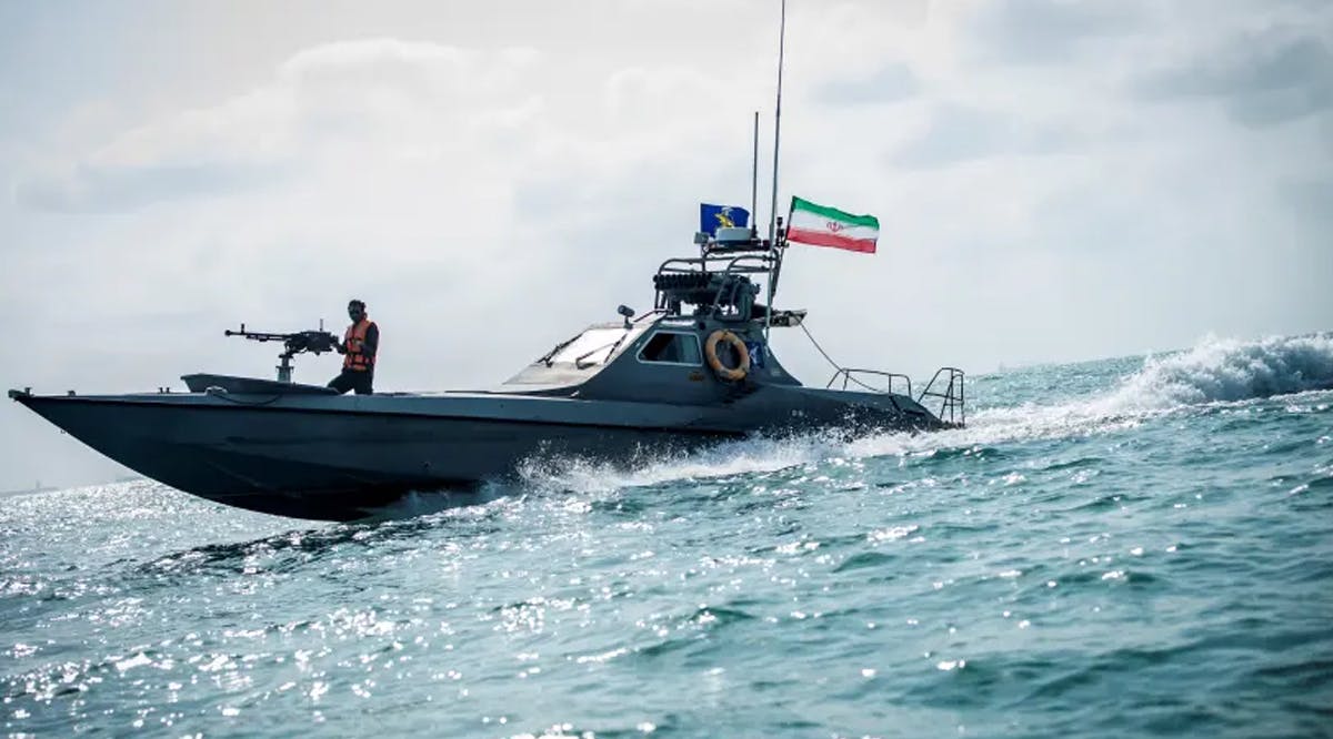 A boat of the Iranian Revolutionary Guard (IRGC)