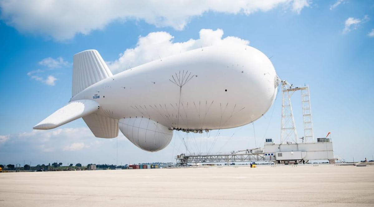 A massive blimp containing an advanced radar system to detect incoming missiles and drones