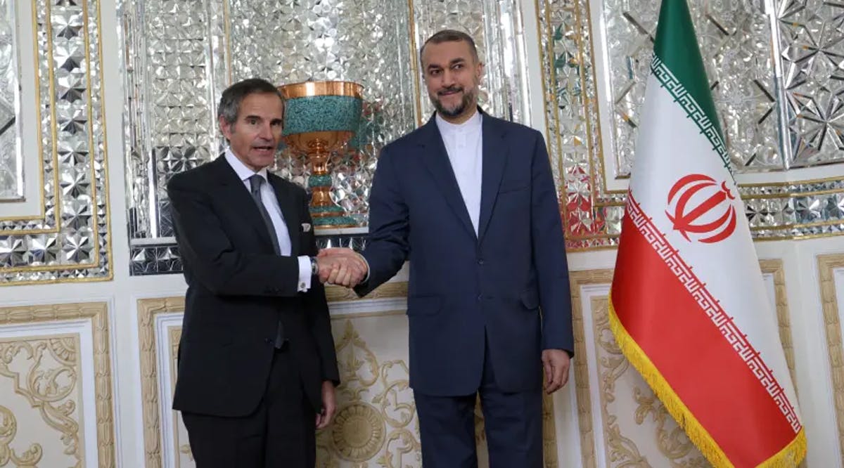 International Atomic Energy Agency (IAEA) Director General Rafael Grossi meets with Iran's Foreign Minister Hossein Amir-Abdollahian in Tehran, Iran