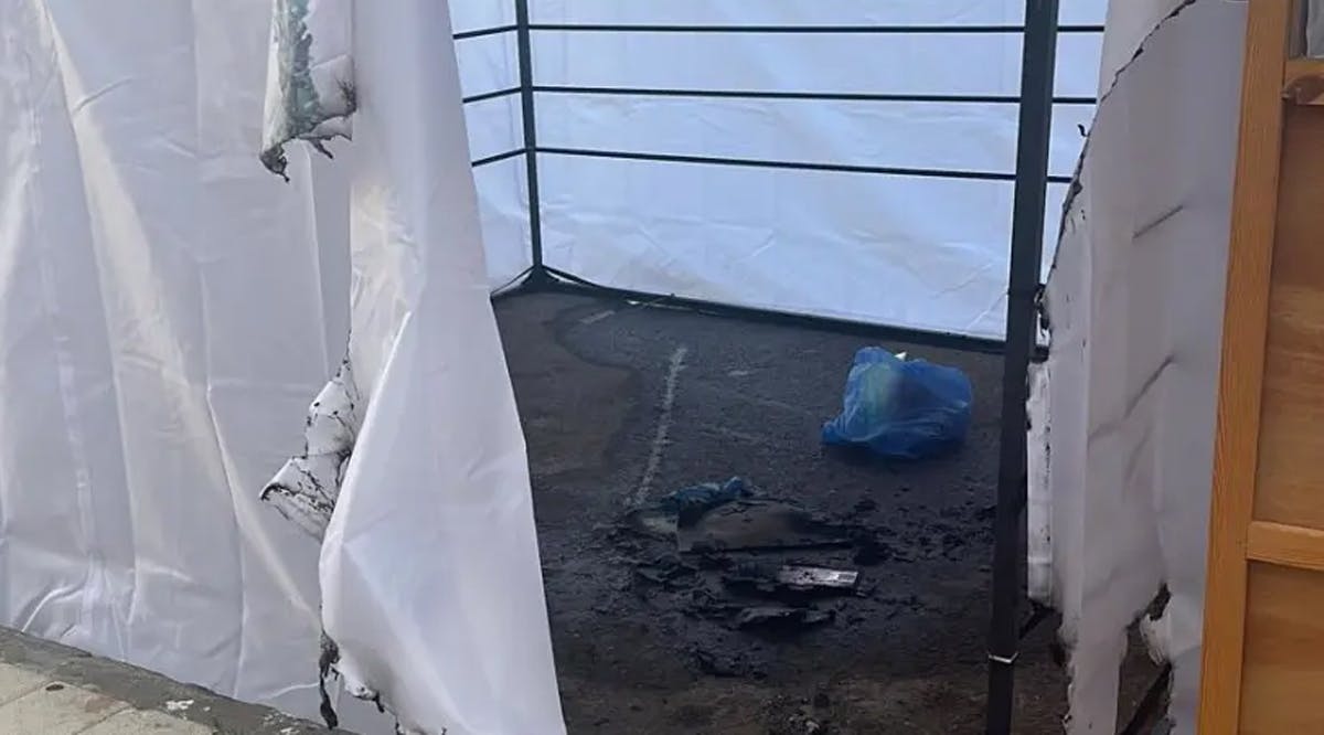 Suspected arson damaged sukkot in Ashdod