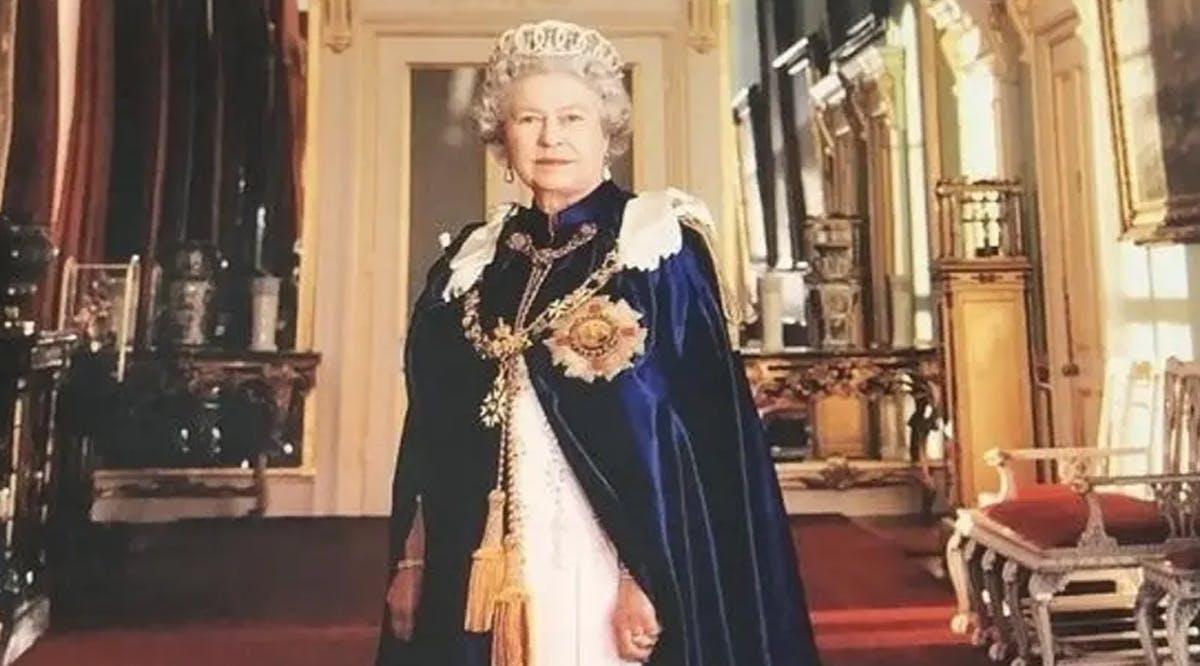 QUEEN ELIZABETH II depicted in a 2000 official portrait