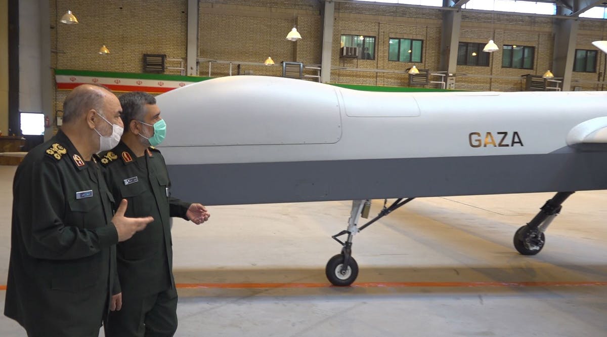 A new drone called 'Gaza,' in an undisclosed location in Iran