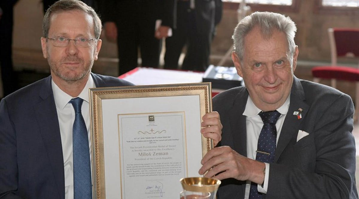 President Herzog with Czech President Zeman