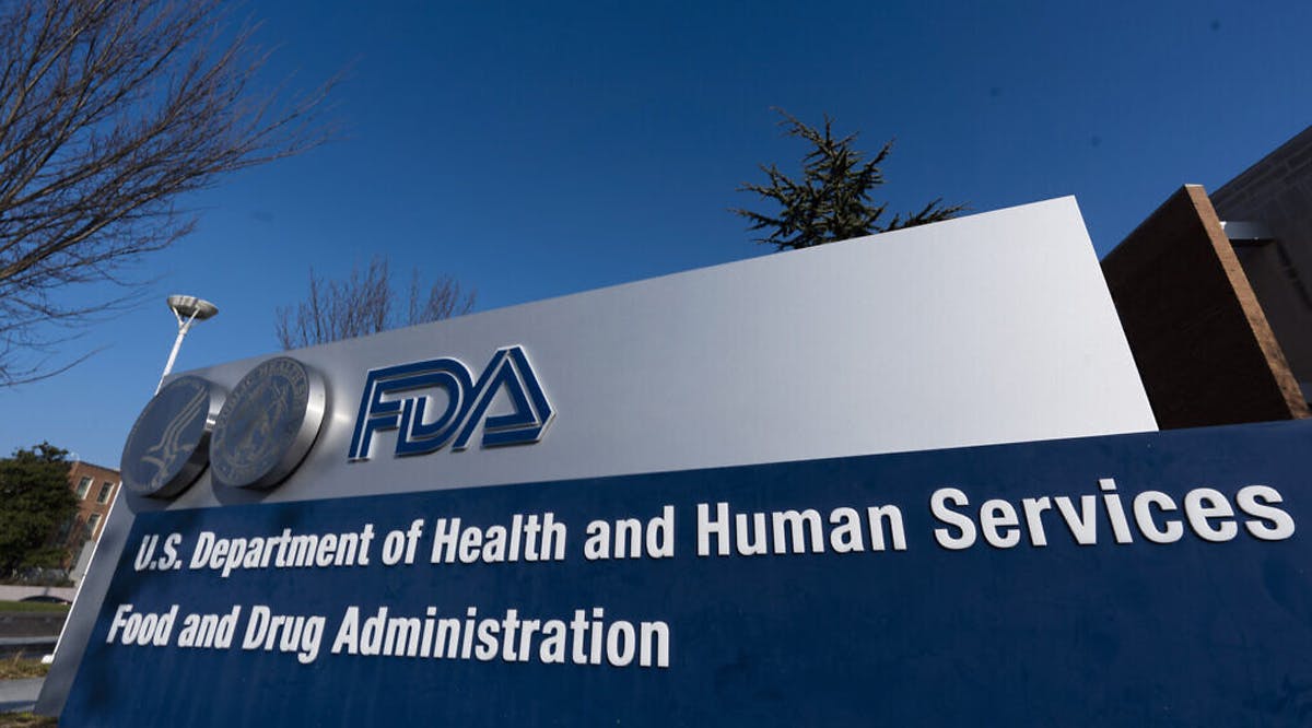 A sign for the Food and Drug Administration is seen in Silver Spring, Maryland