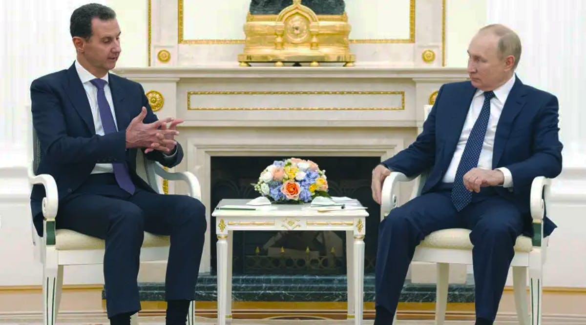 Russian President Vladimir Putin meets with Syrian President Bashar Assad in Moscow