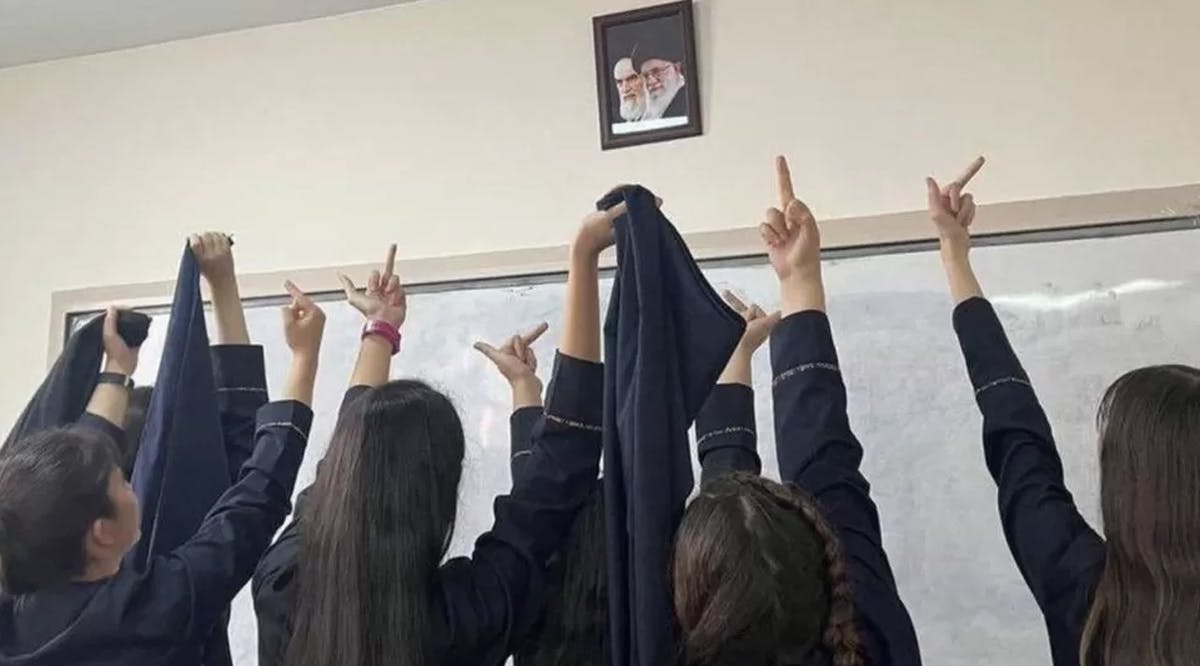 The protests by the schoolgirls began hours after Iran's supreme leader defended the government's response