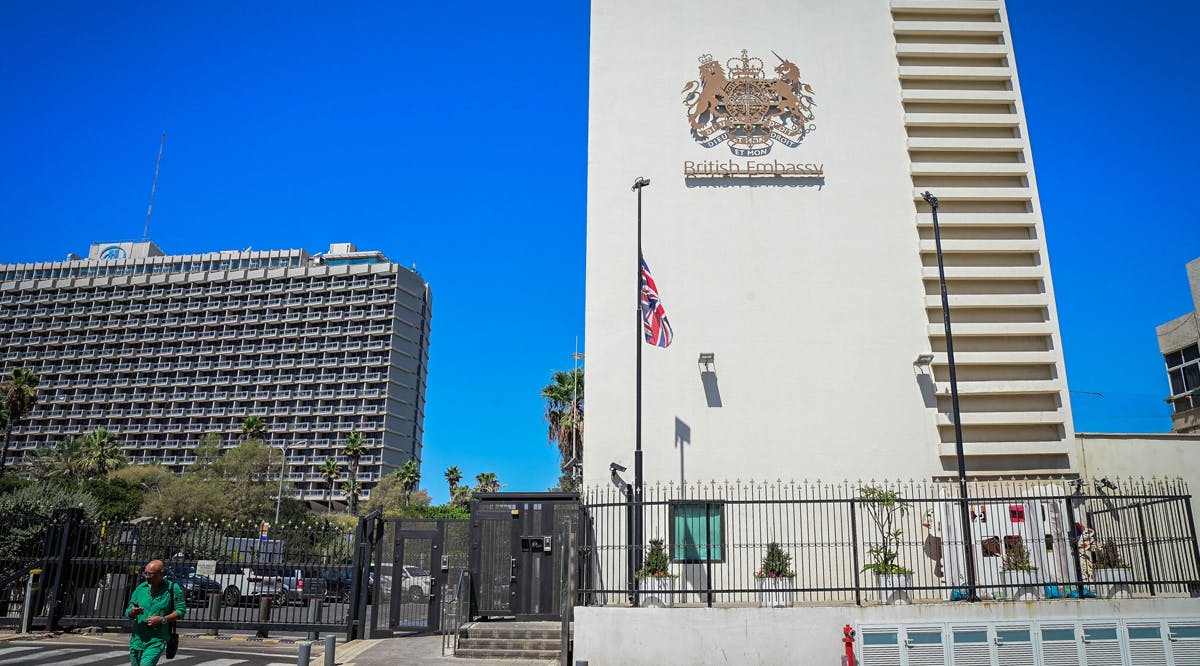 The British embassy in Tel Aviv