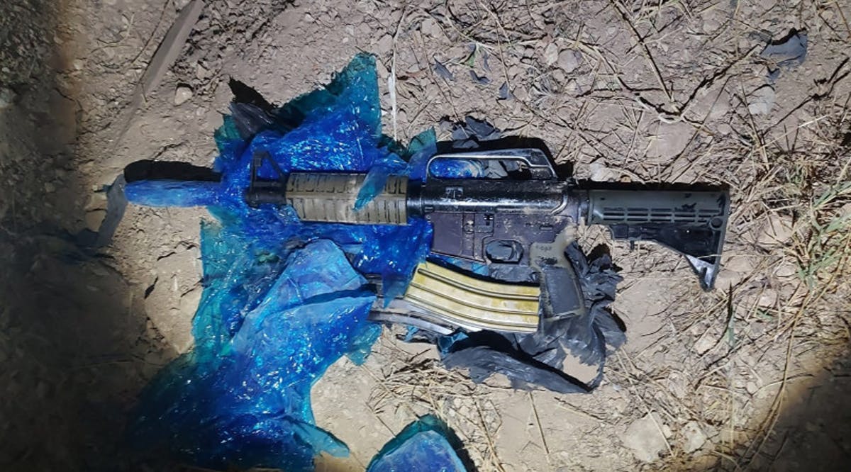 A rifle confiscated by Israel Police