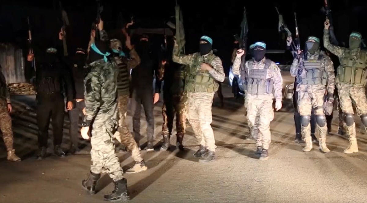 Hamas terrorists celebrate