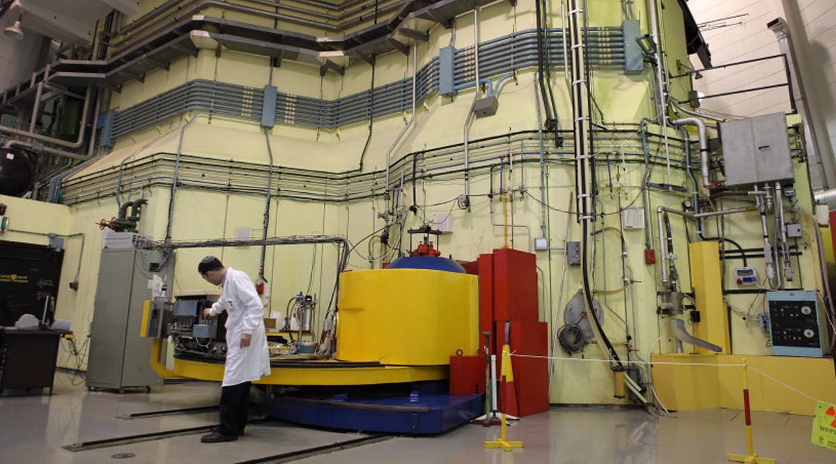 View of the Israeli nuclear reactor located in the Sorek valley in the Judean hills