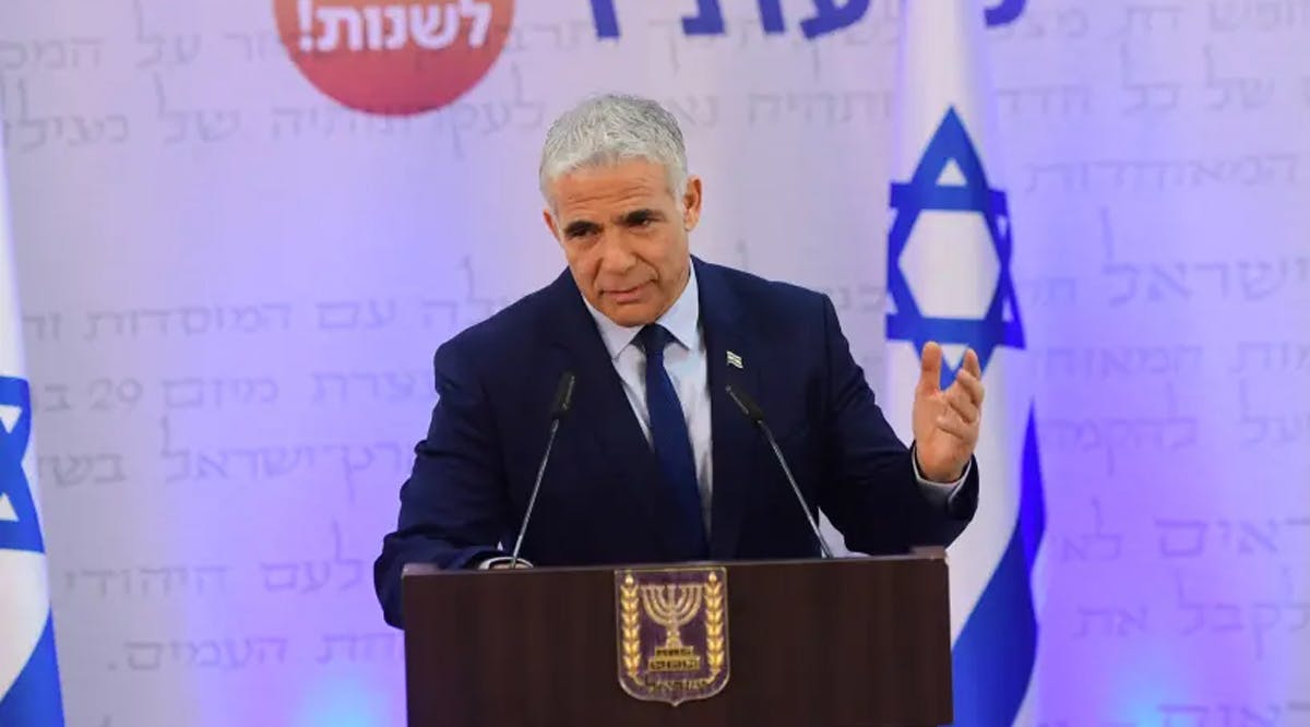Head of the Yesh Atid party and Israeli foreign minister, Yair Lapid
