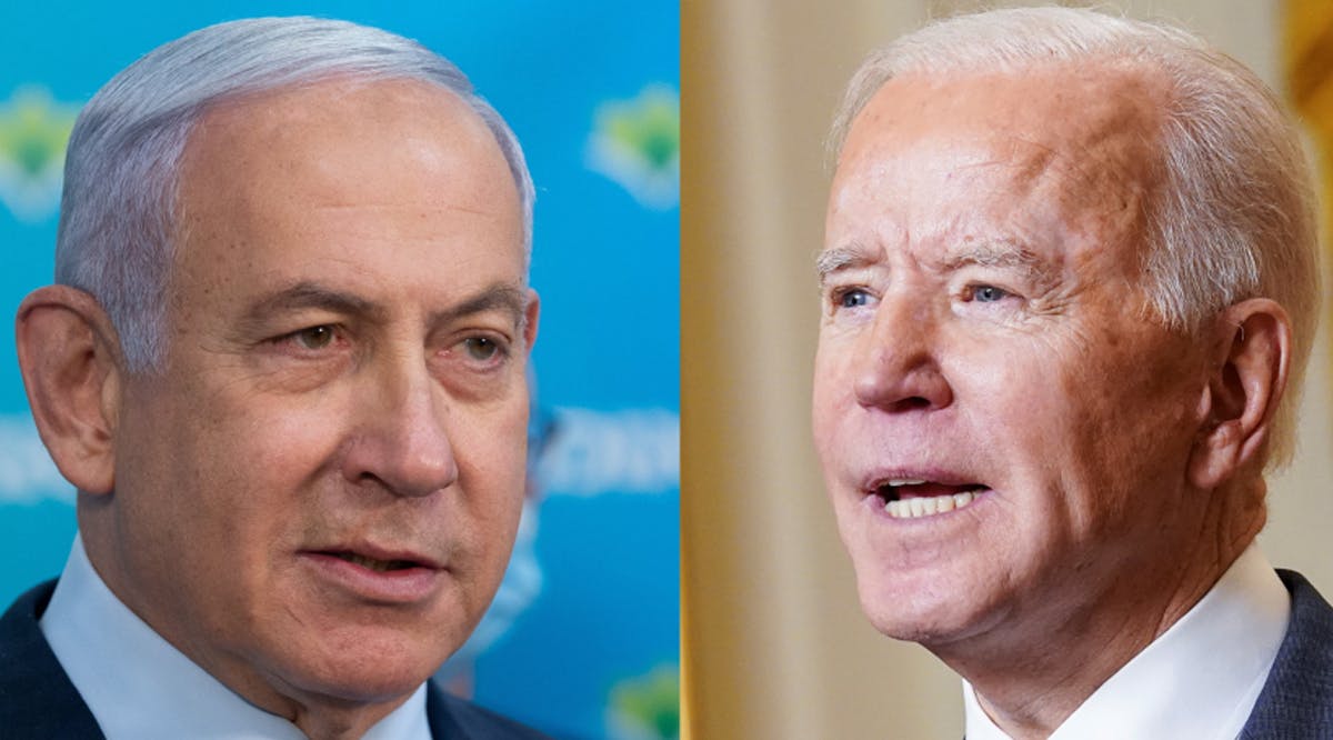 Prime Minister Benjamin Netanyahu and US President Joe Biden