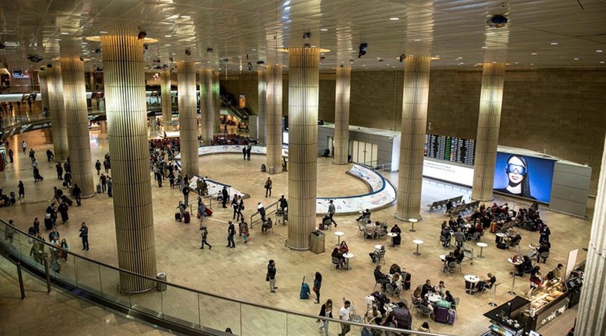 Arrival hall at Ben Gurion International Airport
