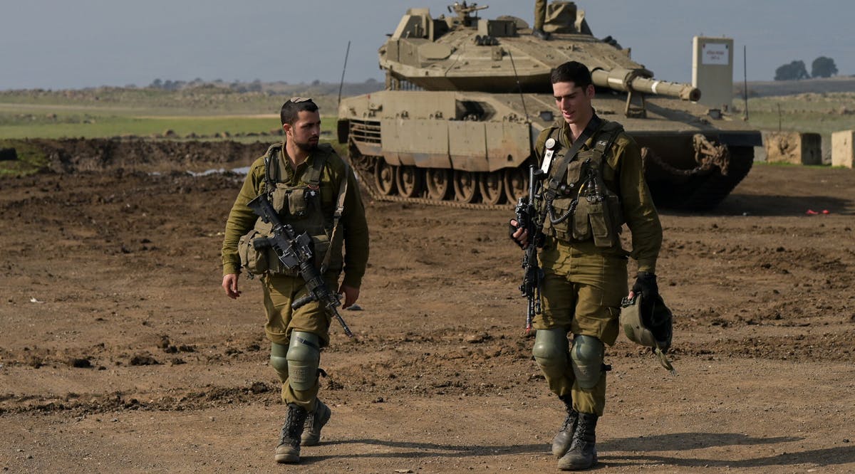 Soldiers of the Combat Engineering Corps prepare for an exercise in Golan Heights