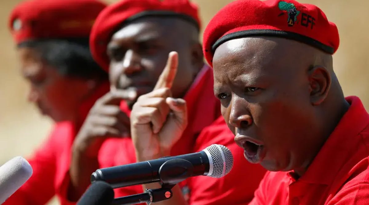 Julius Malema, leader of South Africa's Economic Freedom Fighters