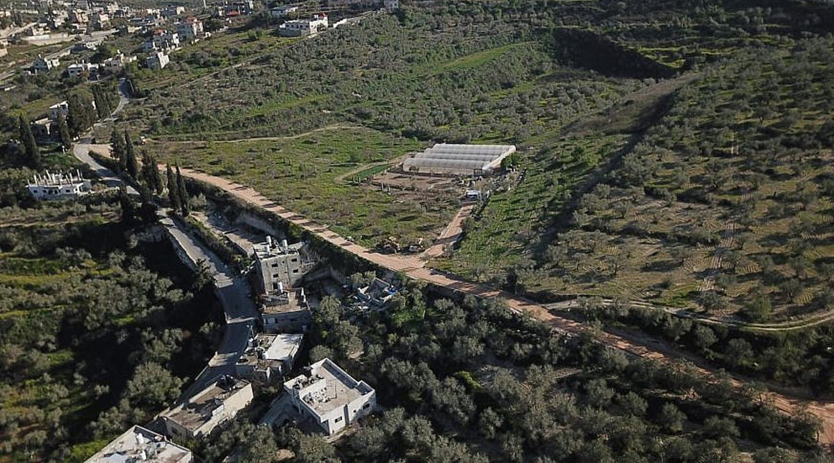 The road whose construction damaged the site of the biblical city of Sebastia/Shomron