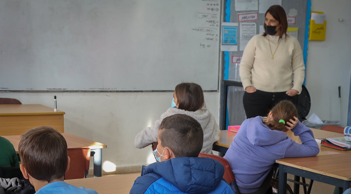 Students at a school in Modi'in