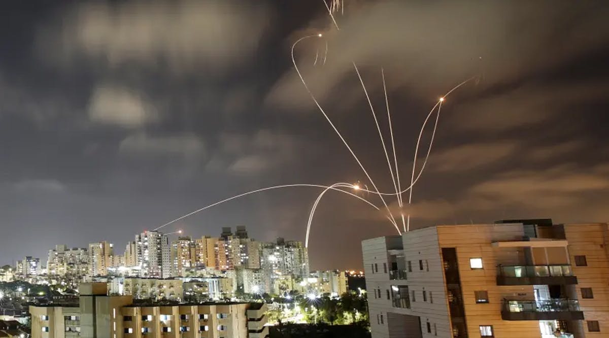 Rockets launched from the Gaza Strip towards Israel