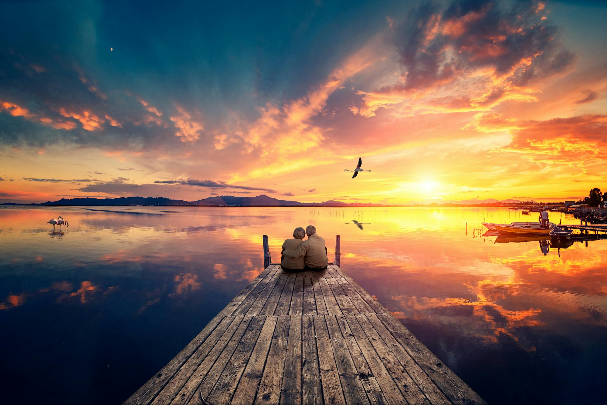 Couple on a dock