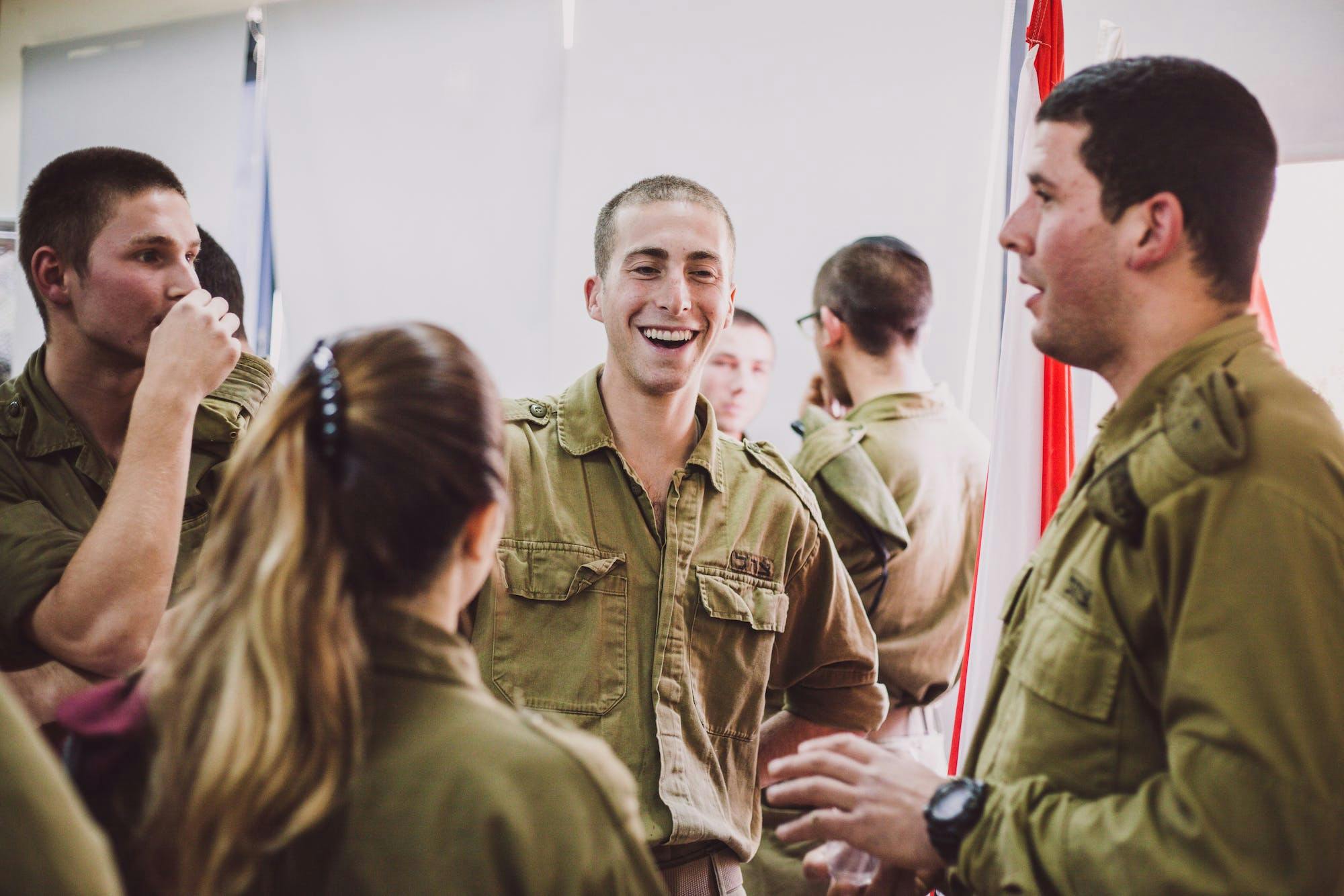 IDF soldiers laughing