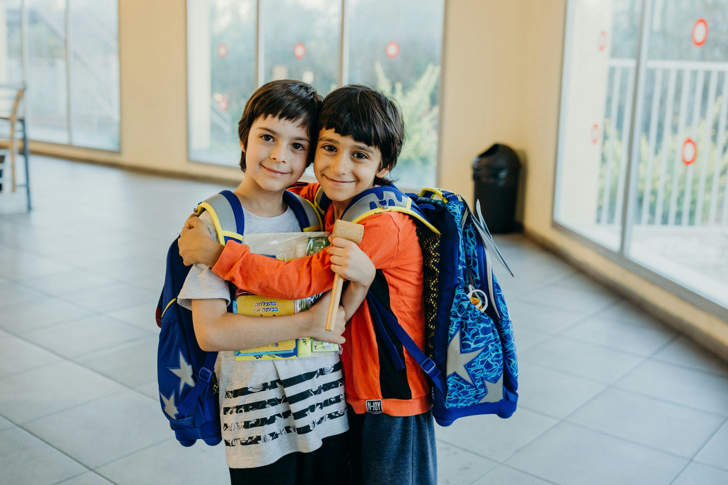 Children Hugging