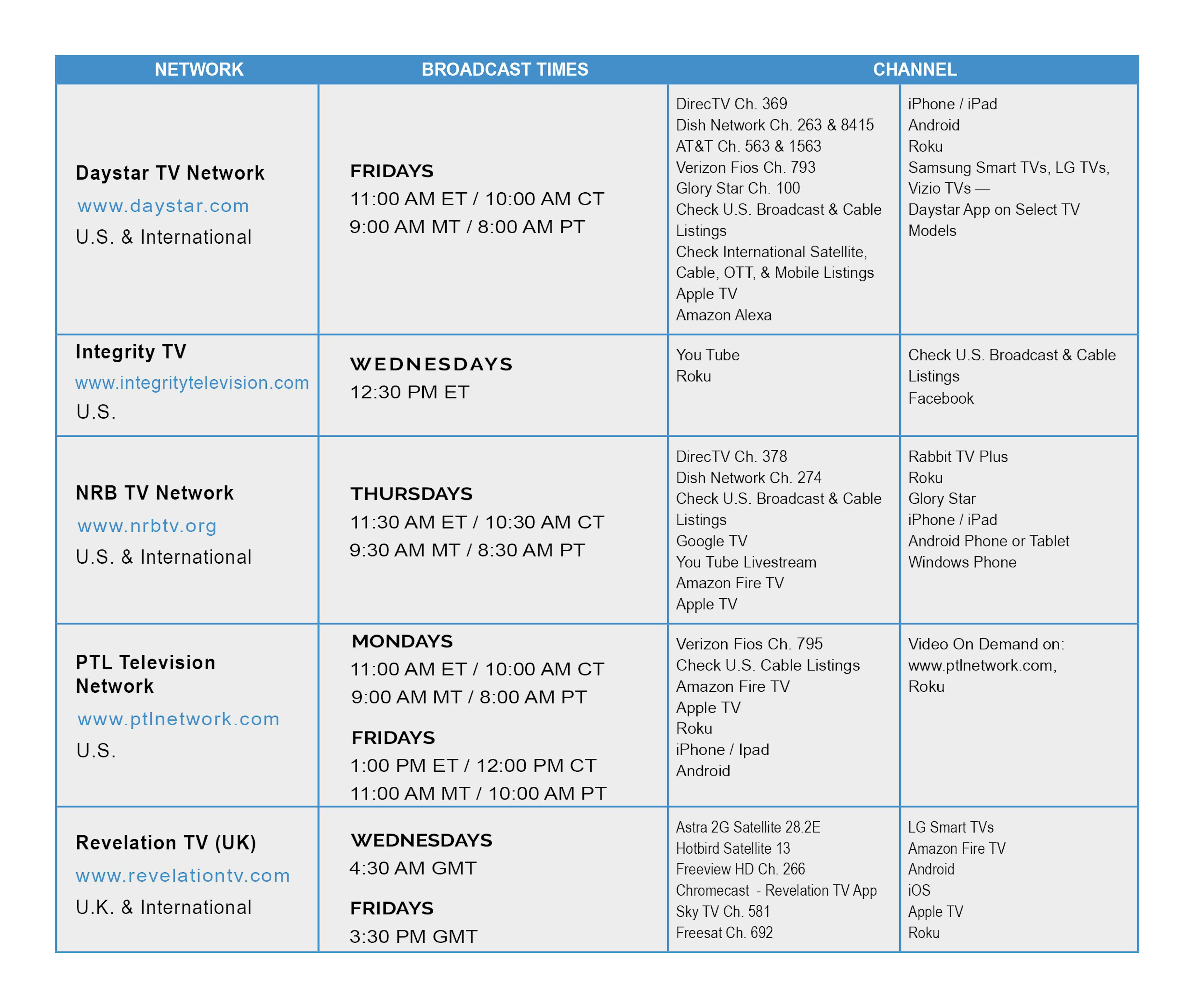 TV Schedule