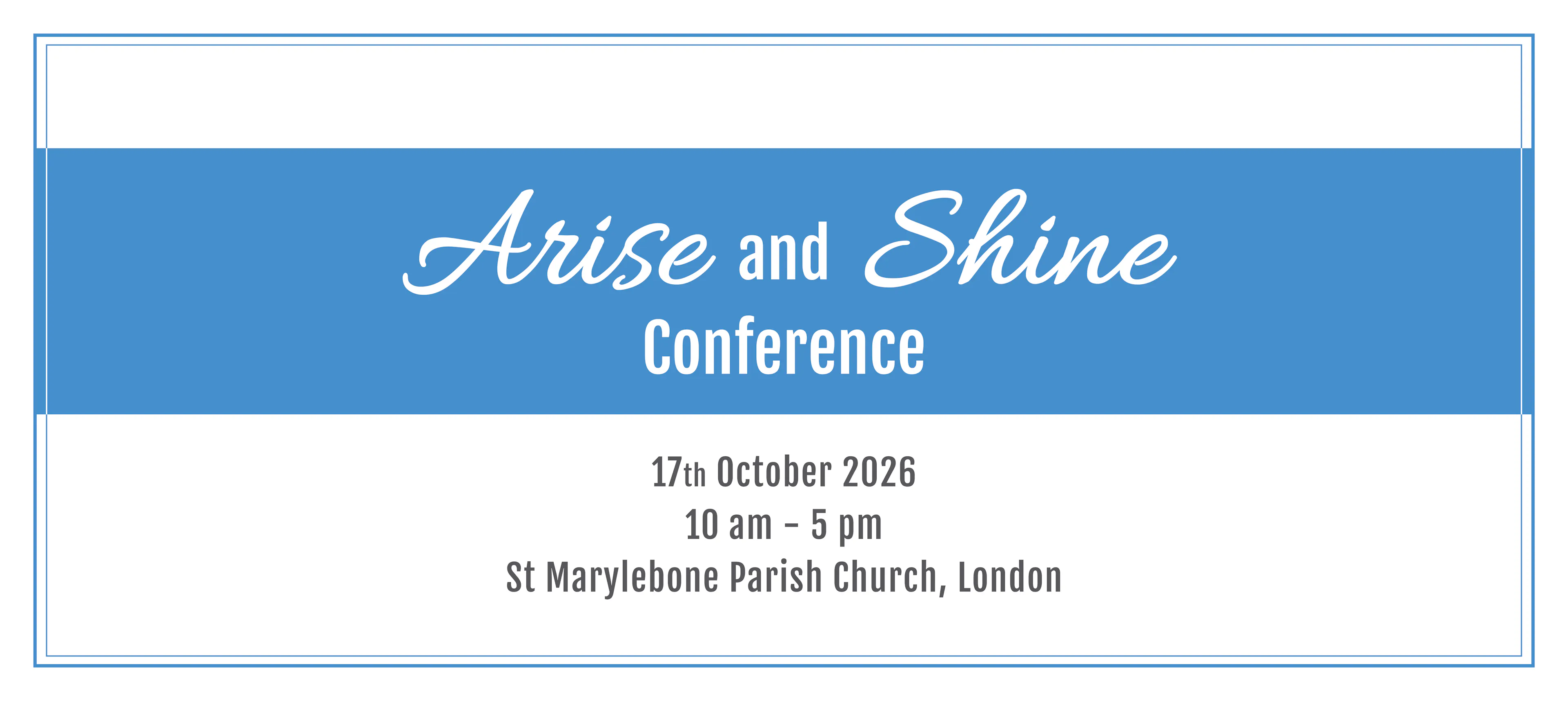 Arise and Shine: A Day of Light, Faith, and Hope in London