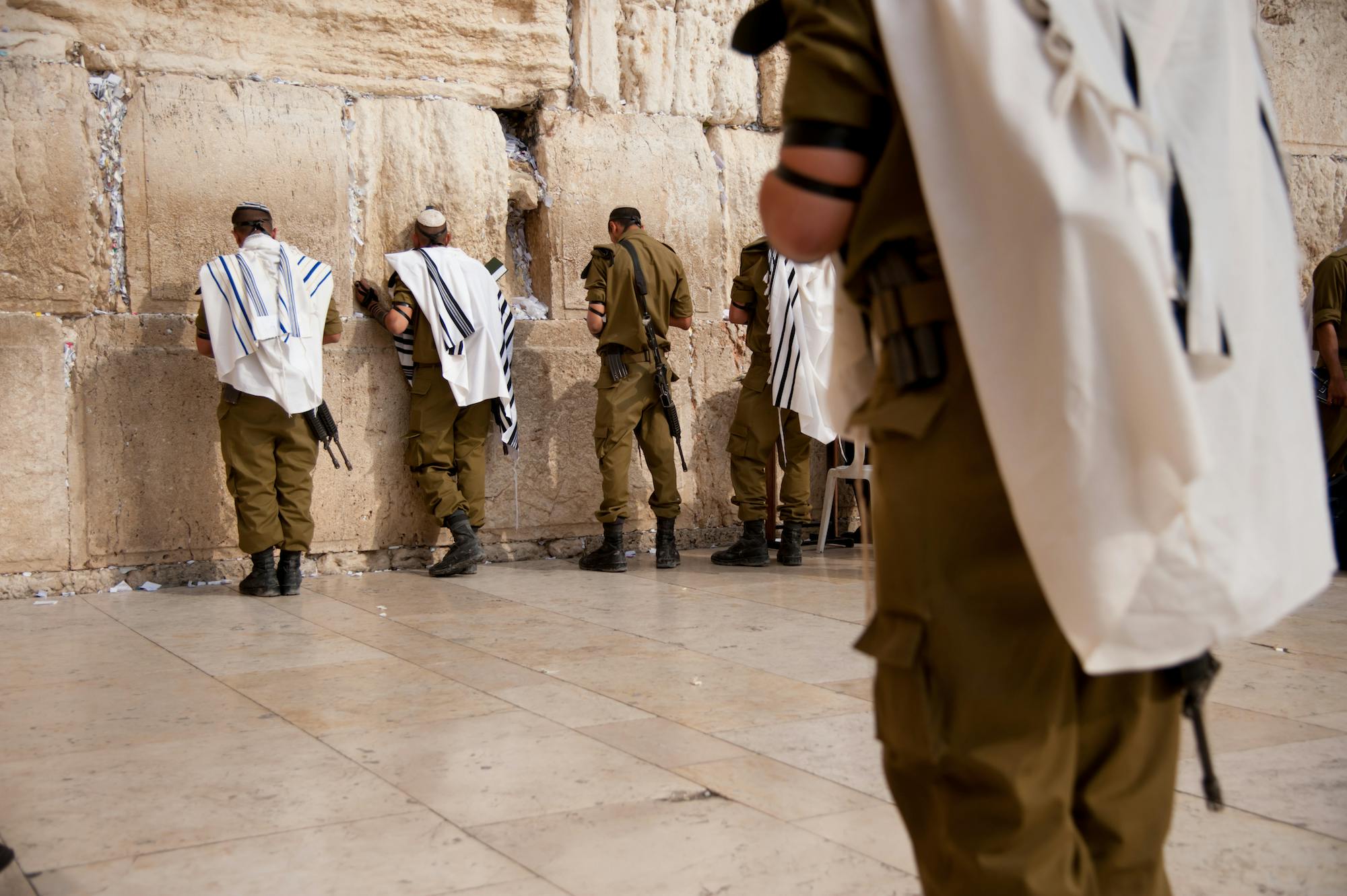 Men at Western Wall