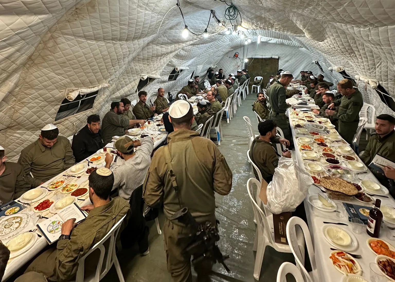 A Passover Table for Soldiers on the Front Lines