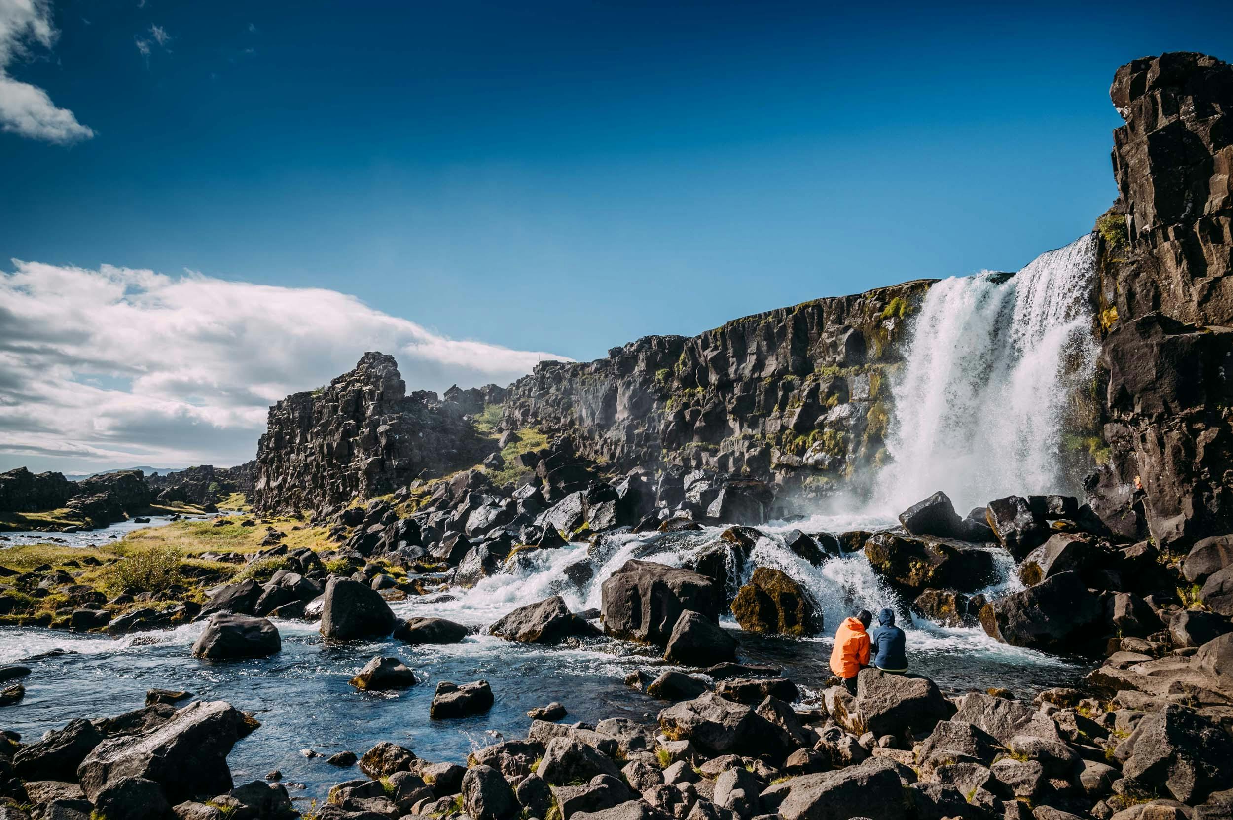 Wasserfall, Öxarafoss, Island