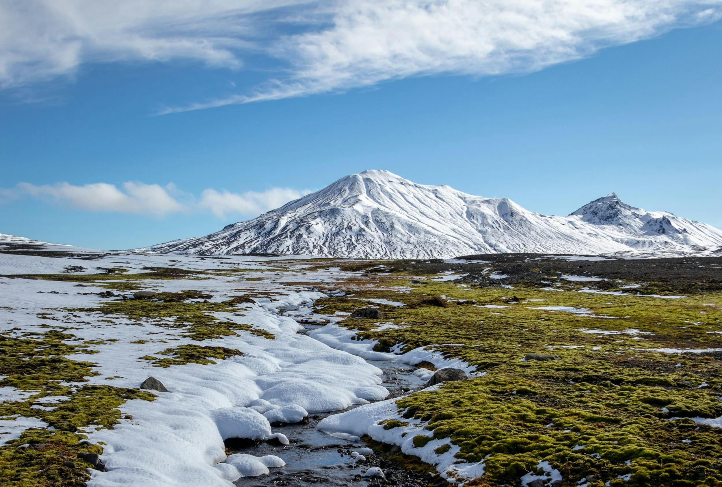 Vulkan Snaefell, Schnee, Vatnajökull Nationalpark, Island