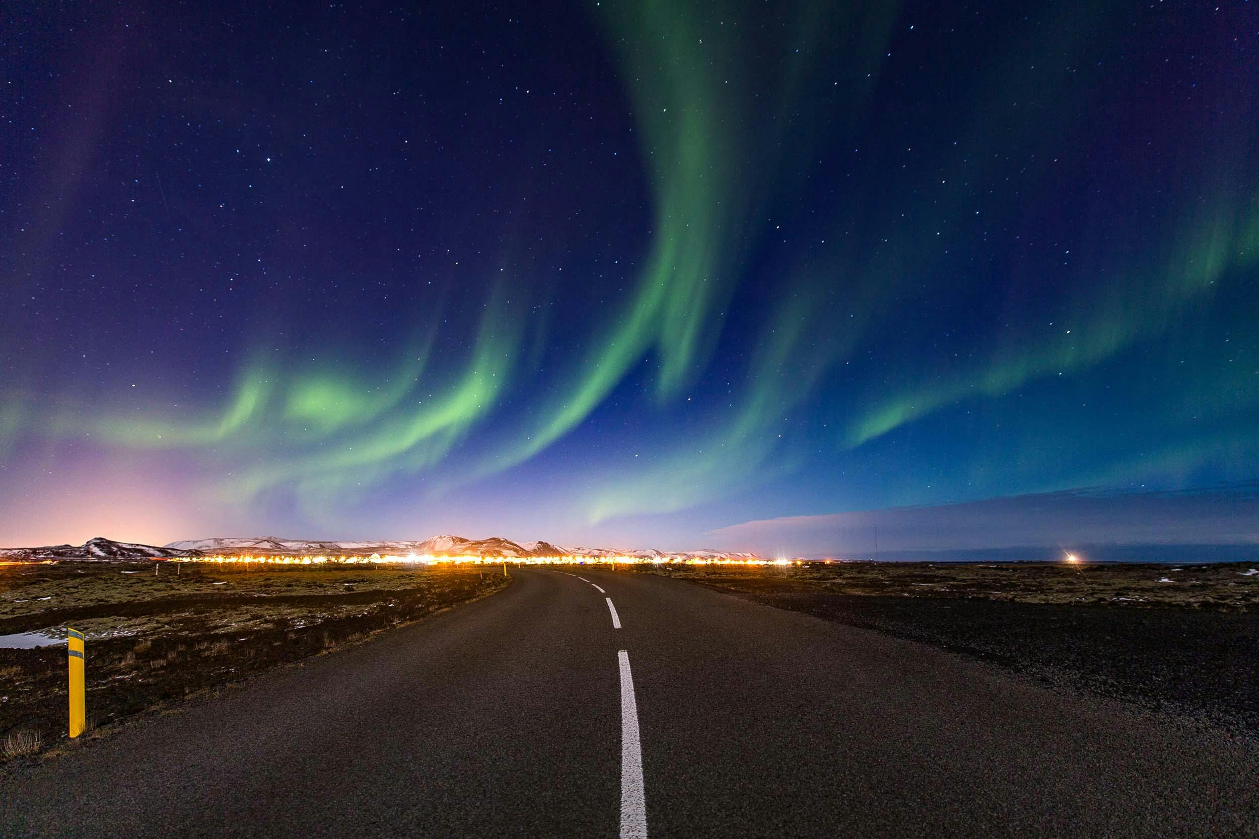 Ringstrasse, Polarlichter, Island