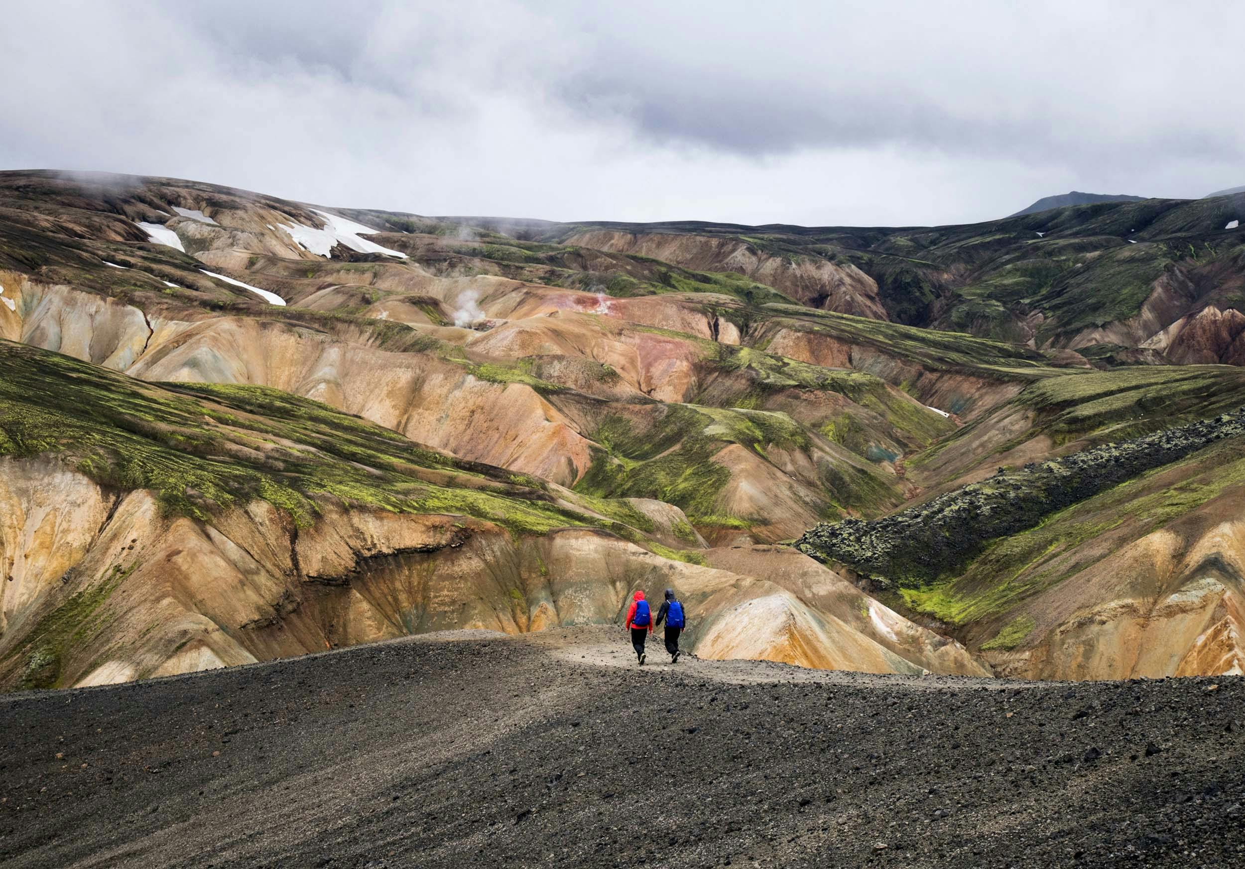 Bunte Berge, Wandergruppe, Landmannalaugar, Island