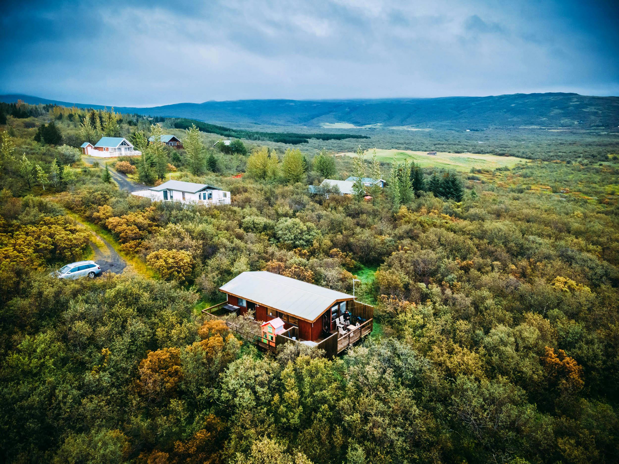 Ferienhäuser, Herbst, Island