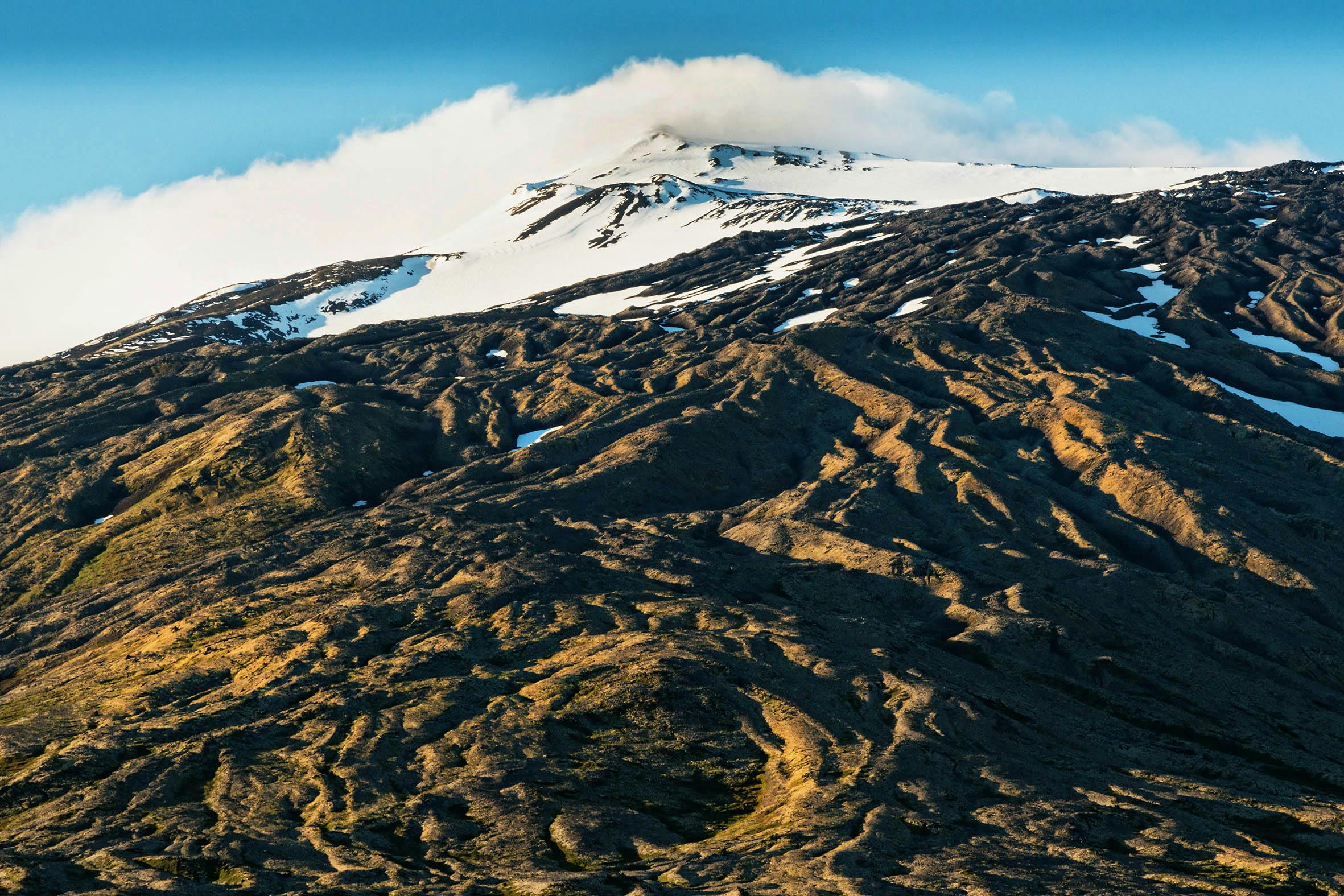 Vulkan, Snaefellsjökull , Berghänge, Lava, Island