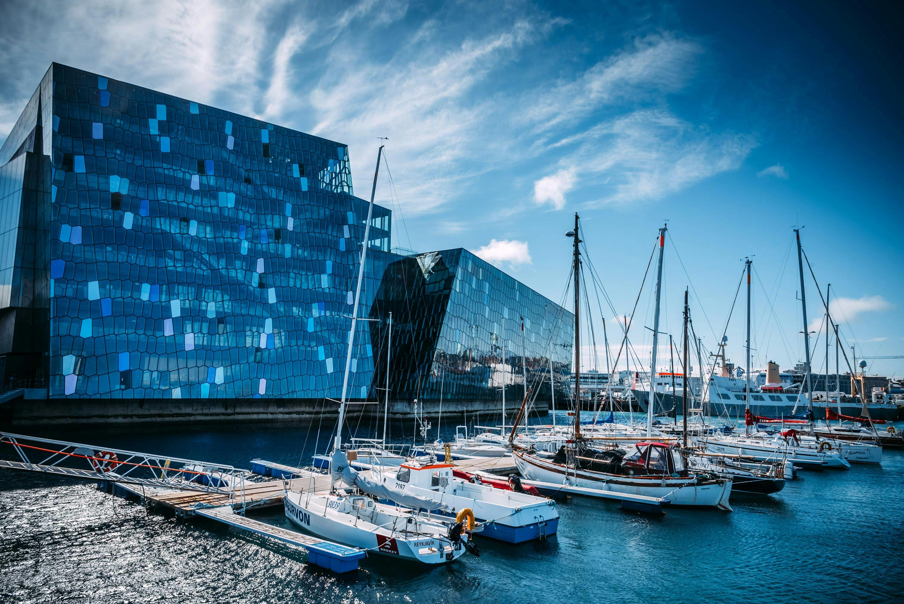 Harpa, Reykjavik, Hafen, Island