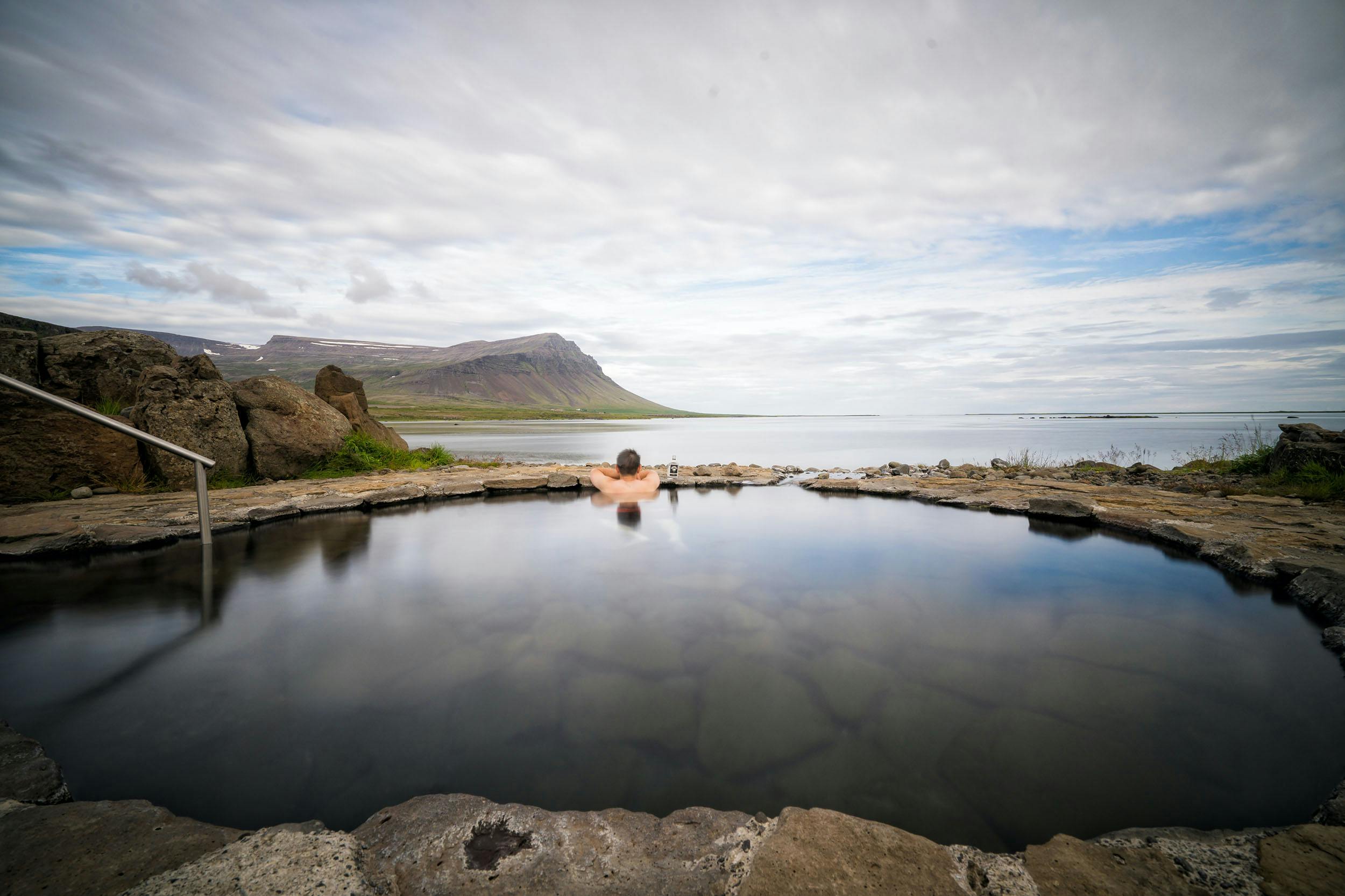 Pool, Island, Frau, Meer