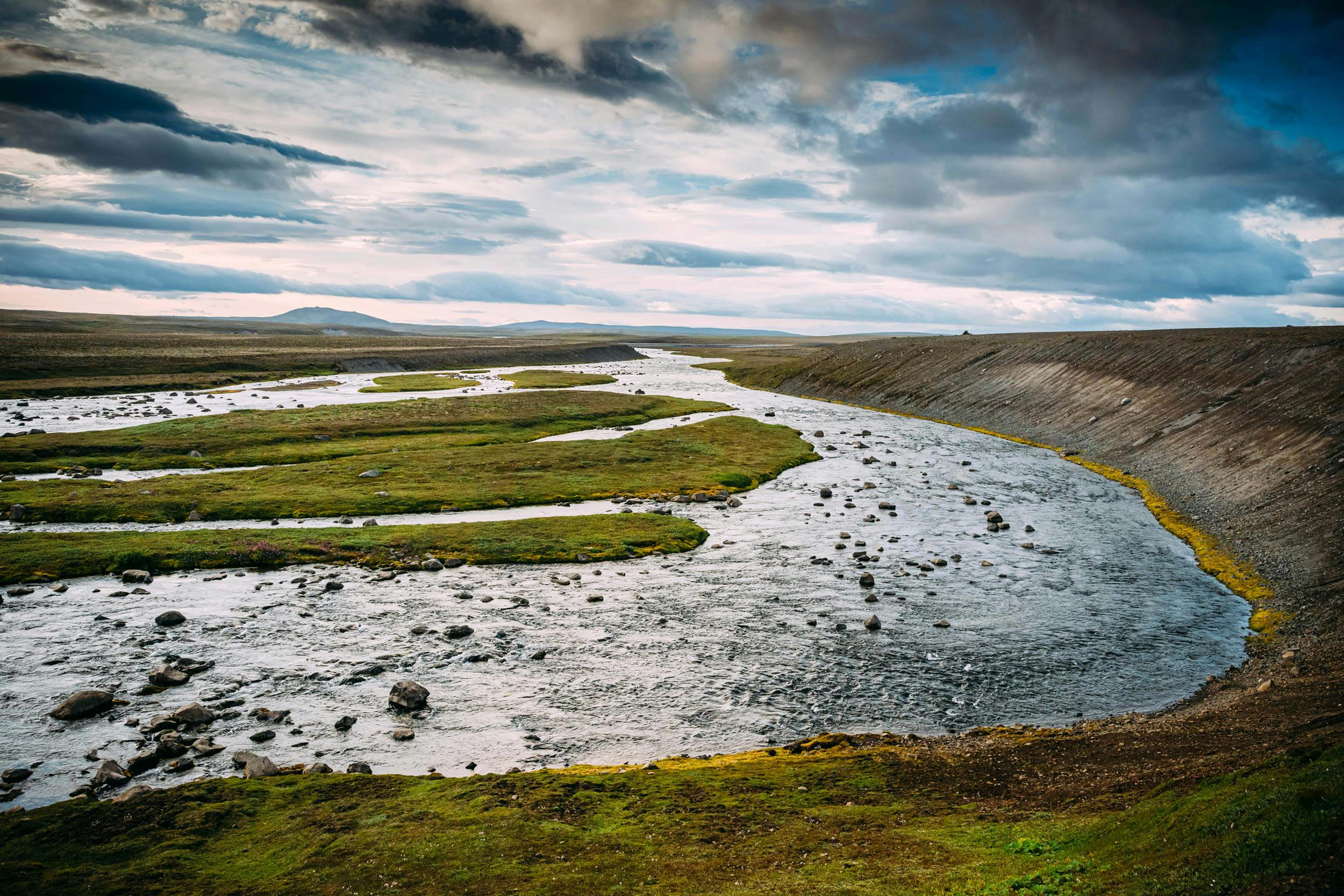 Fluss, Kjölur, Island