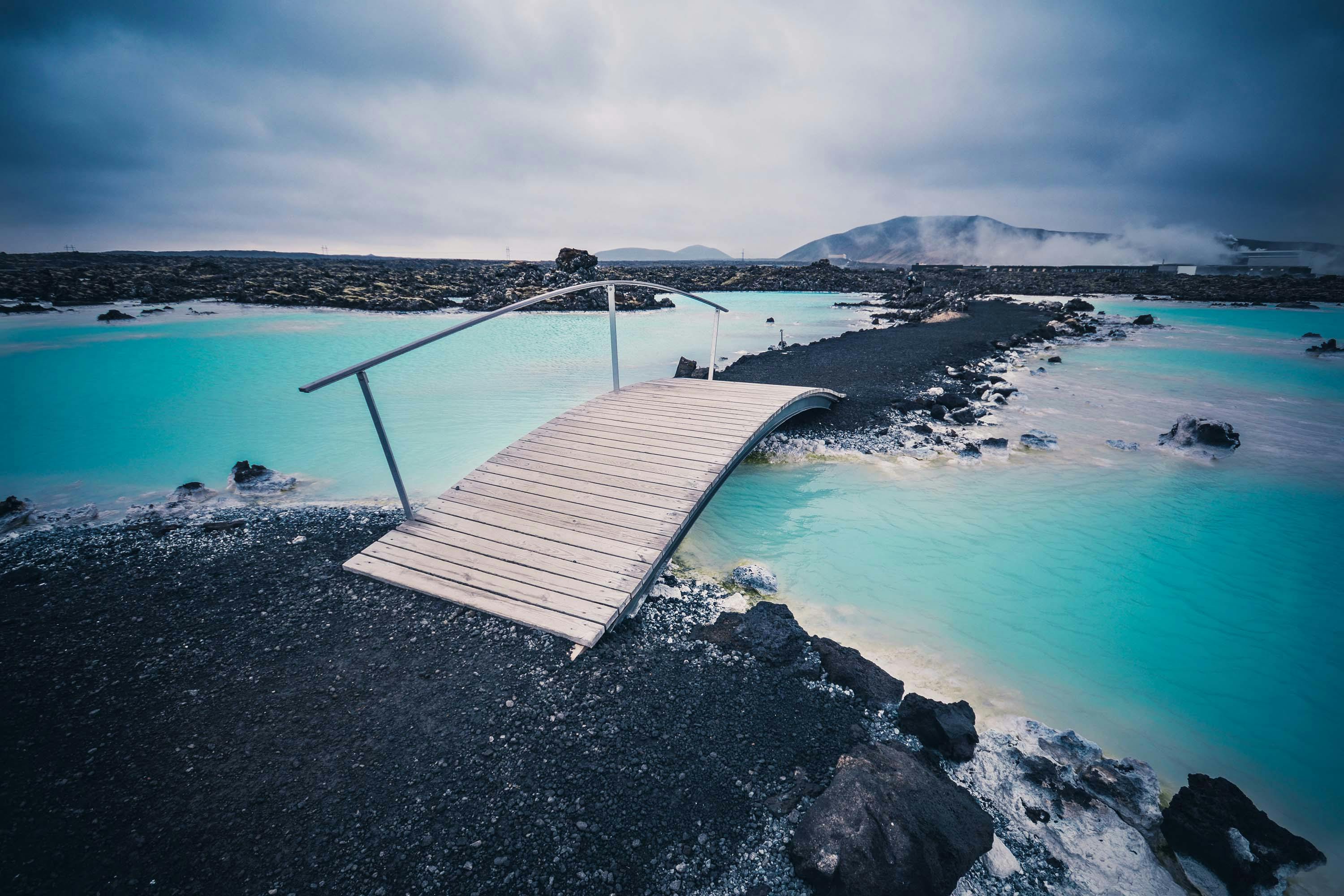 Brücke, Pool, Blaue Lagune, island