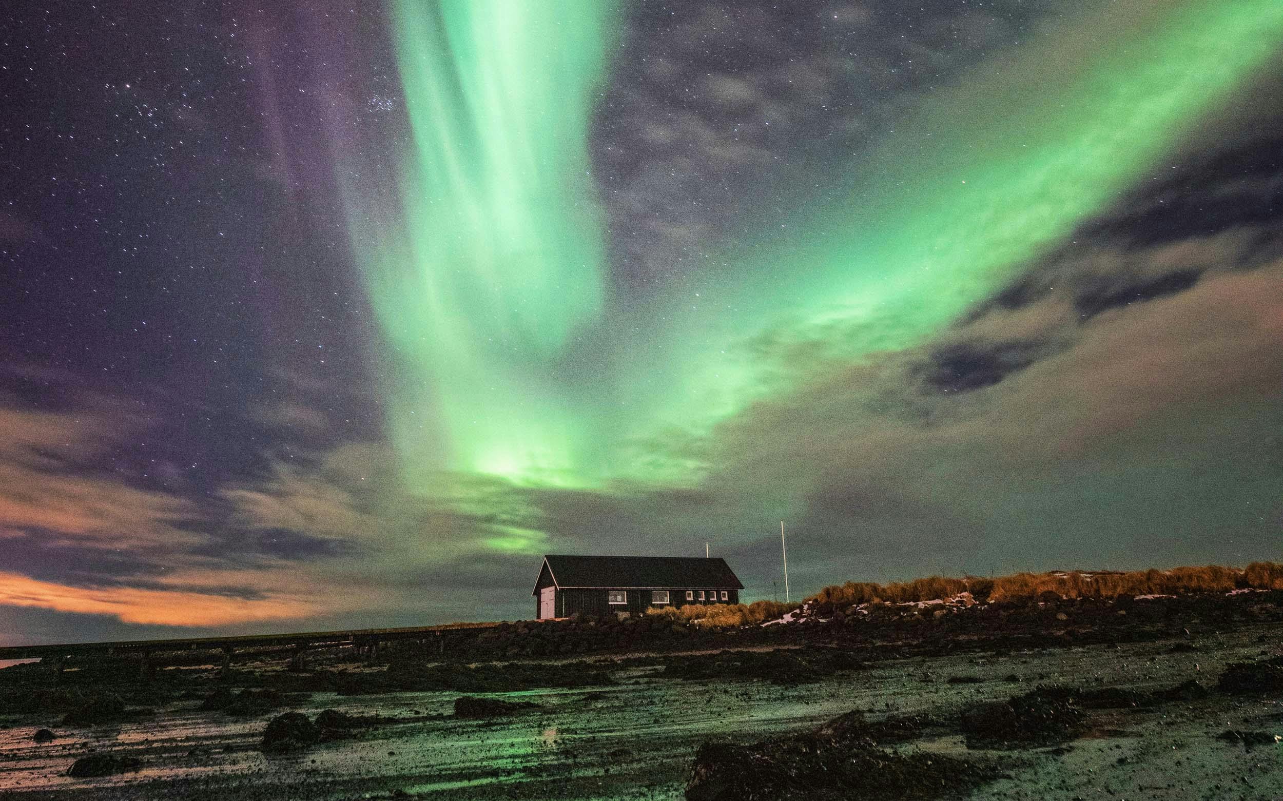 Ferienhaus, Polarlichter, Island