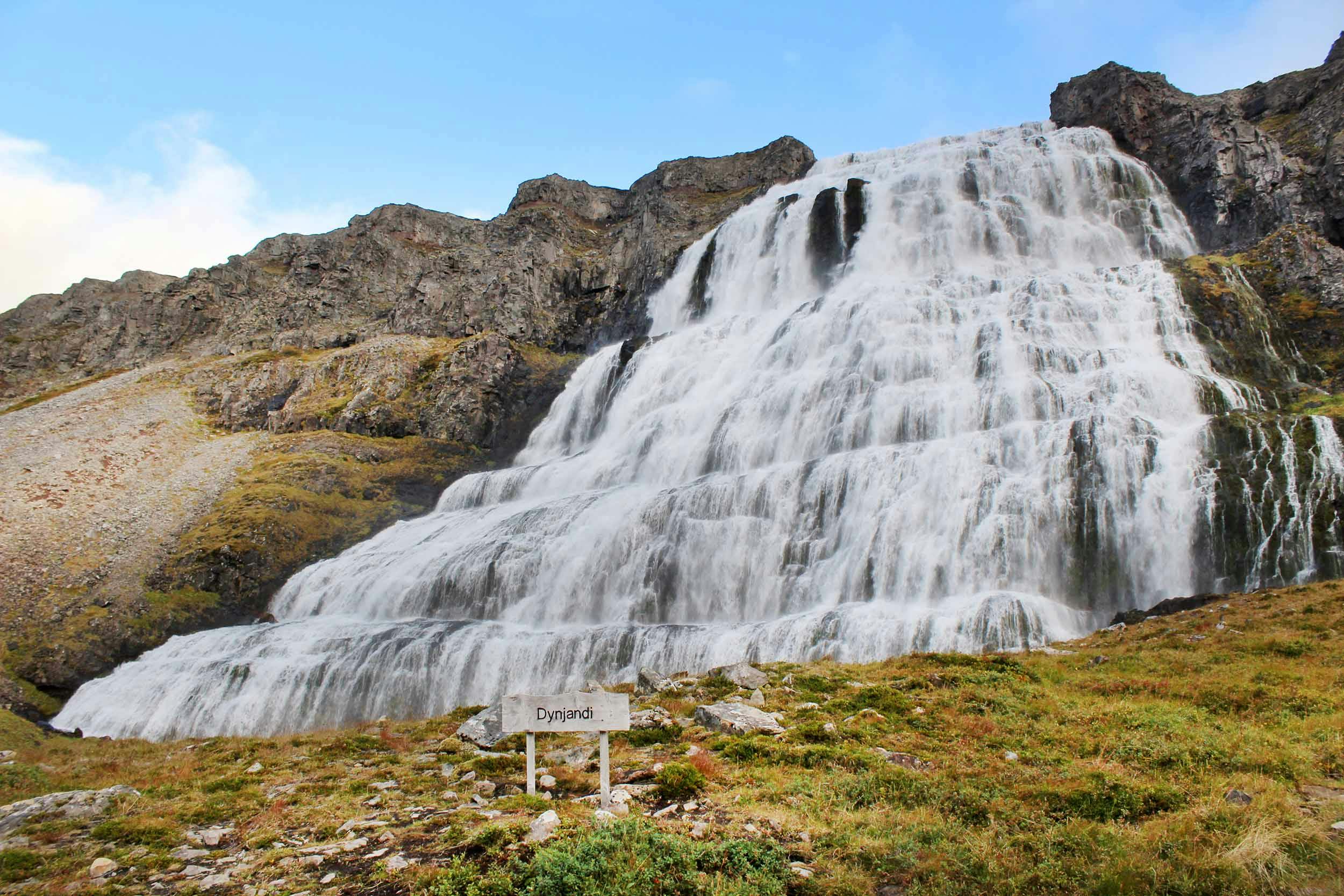 Wasserfall, Dynjandifoss, Westfjorde, Island