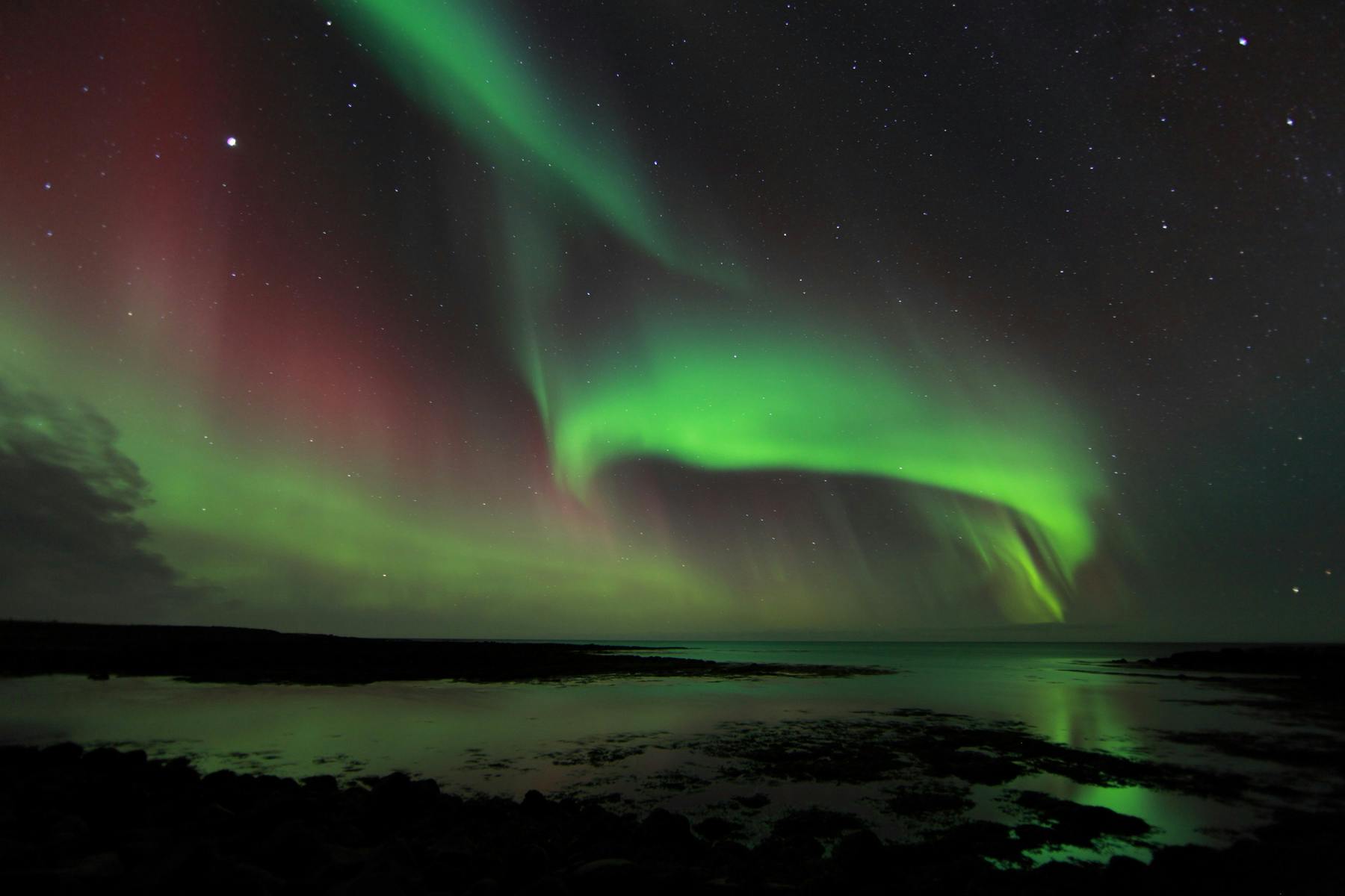 Nordlicht, Reykjanes, Island