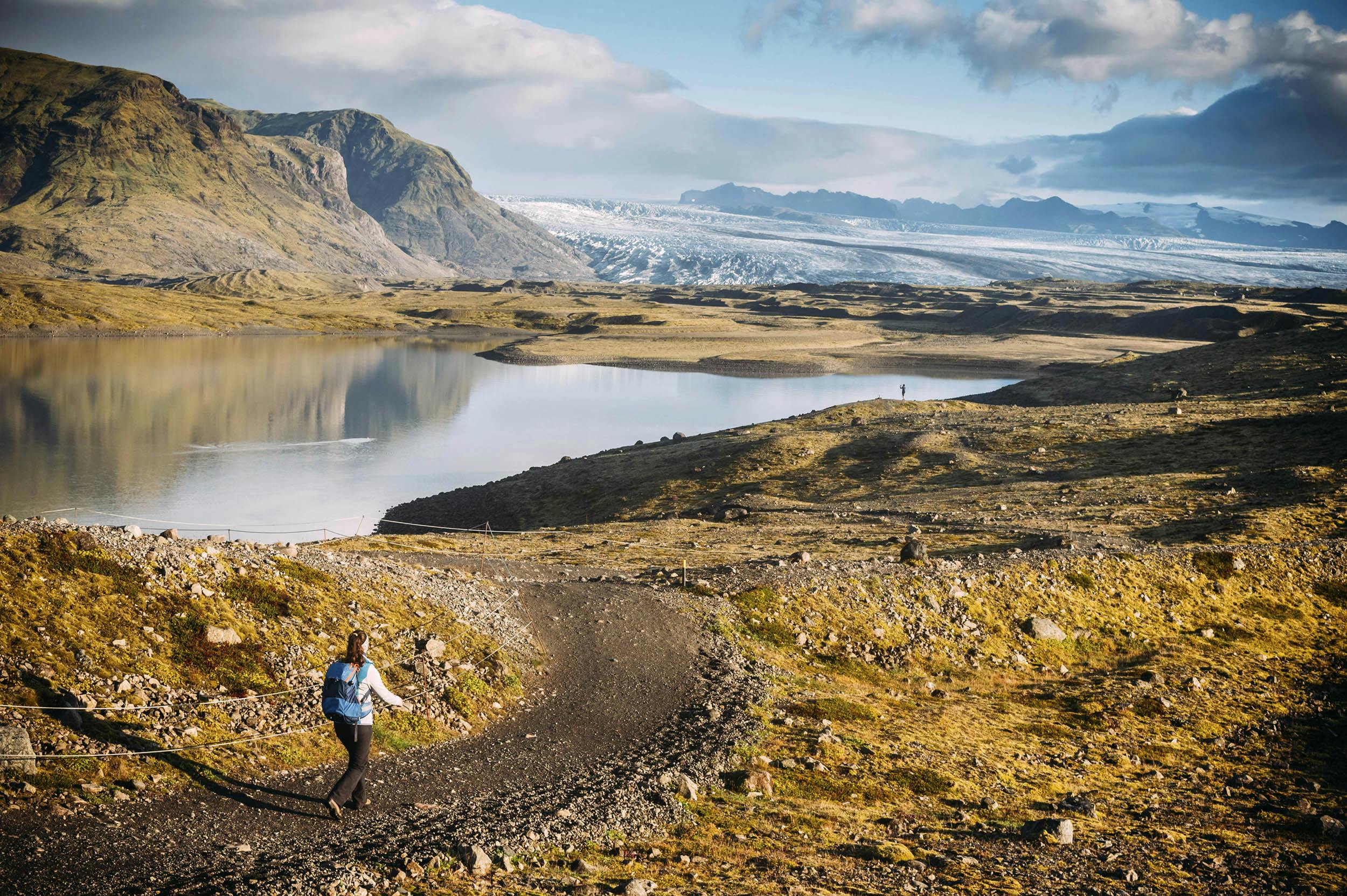 Wanderin, See, Gletscher, Island