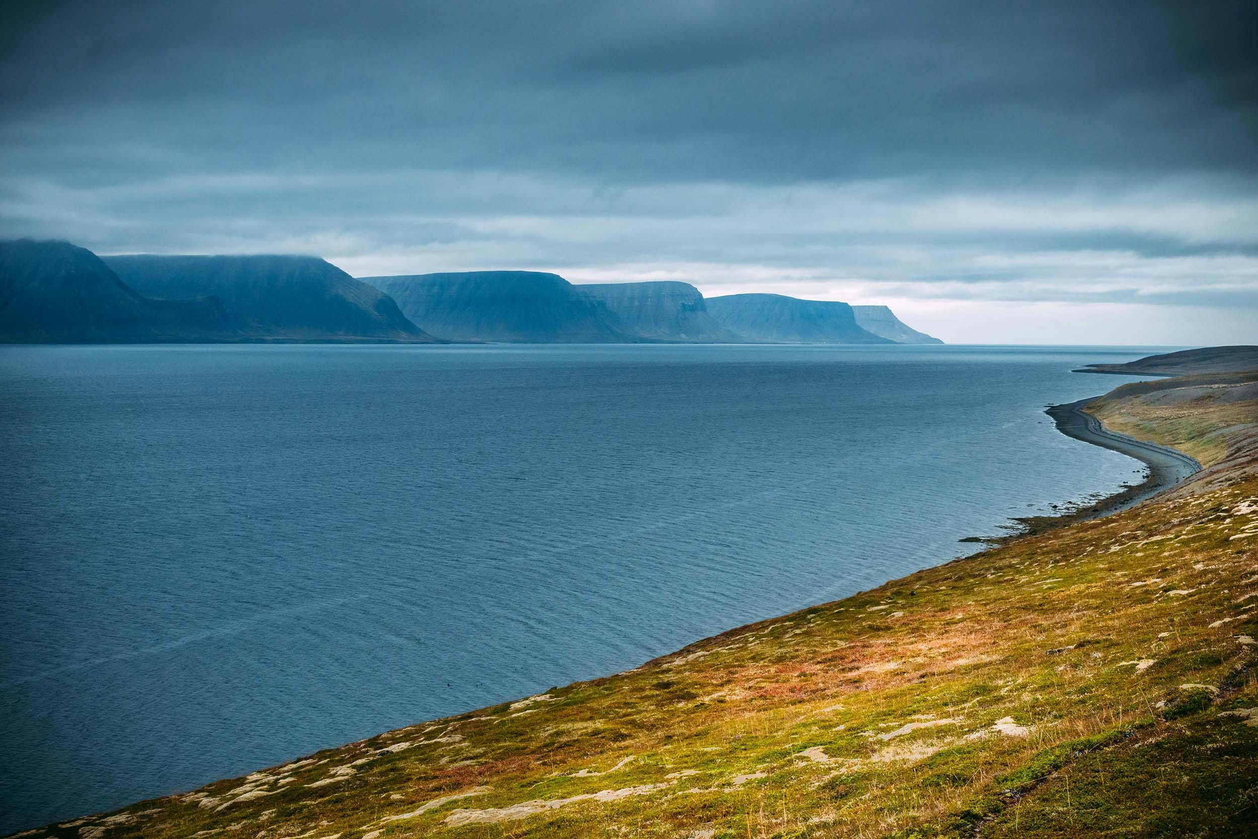 Fjord, Westfjorde, Island