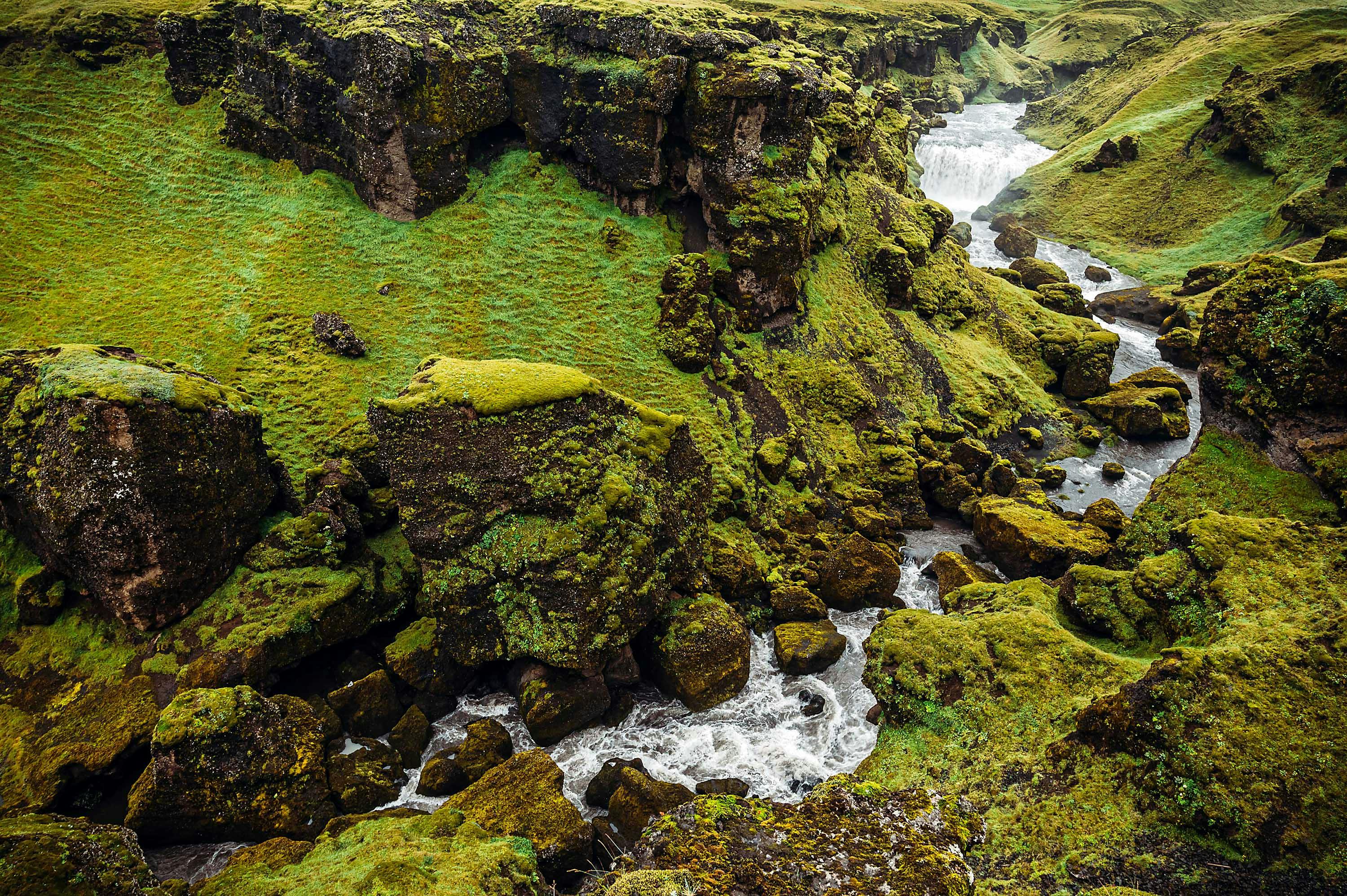 Schlucht, Skóga, Fluss, Island