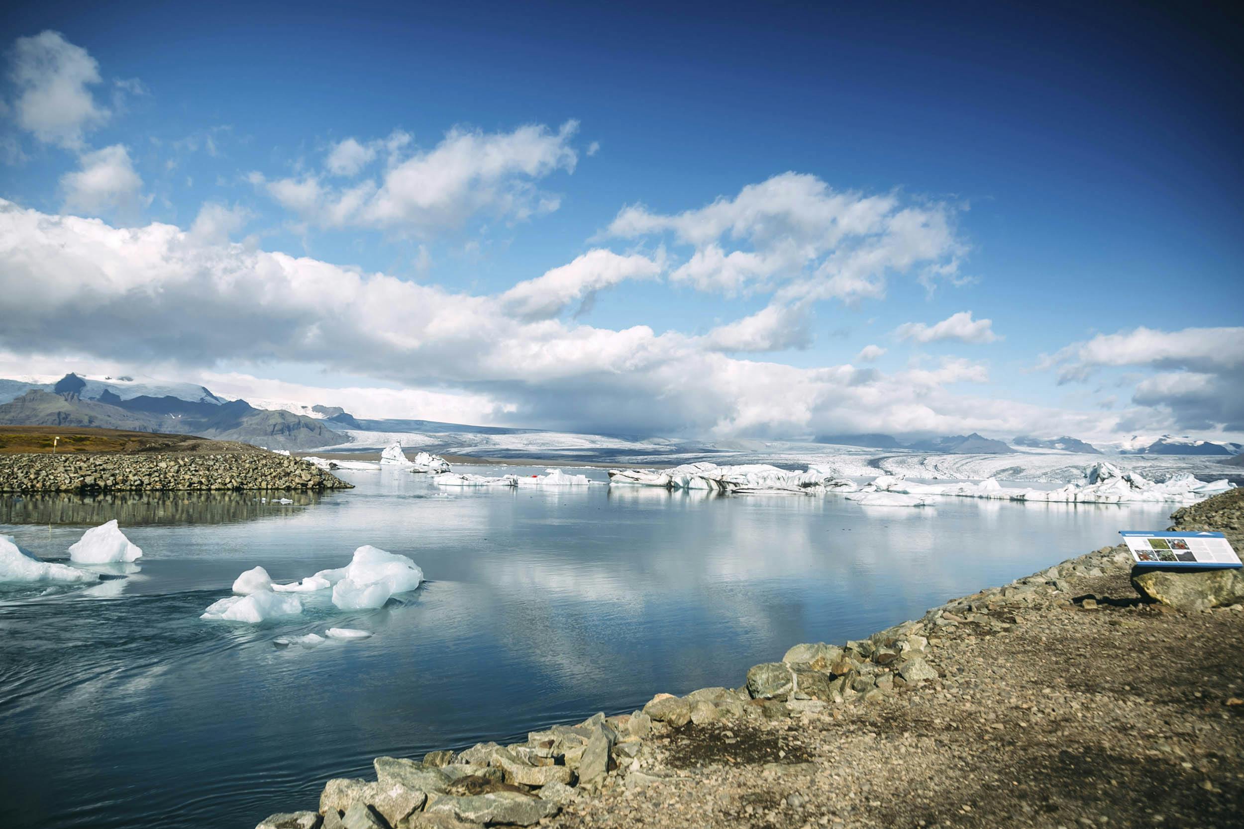 Fluss, Eisberge, Jökulsárlón, Island