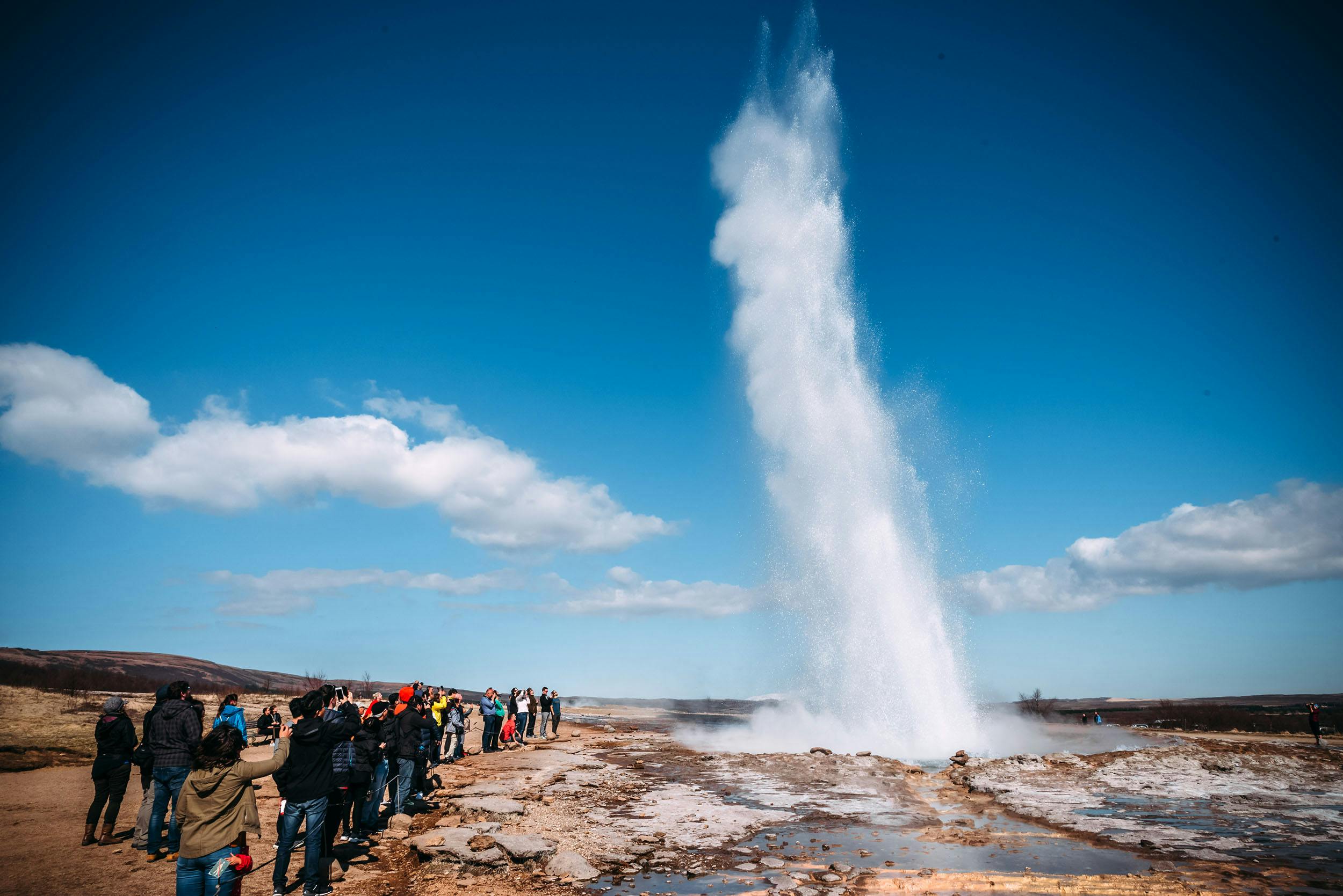 Geysir, Strokkur, Ausbruch, Island