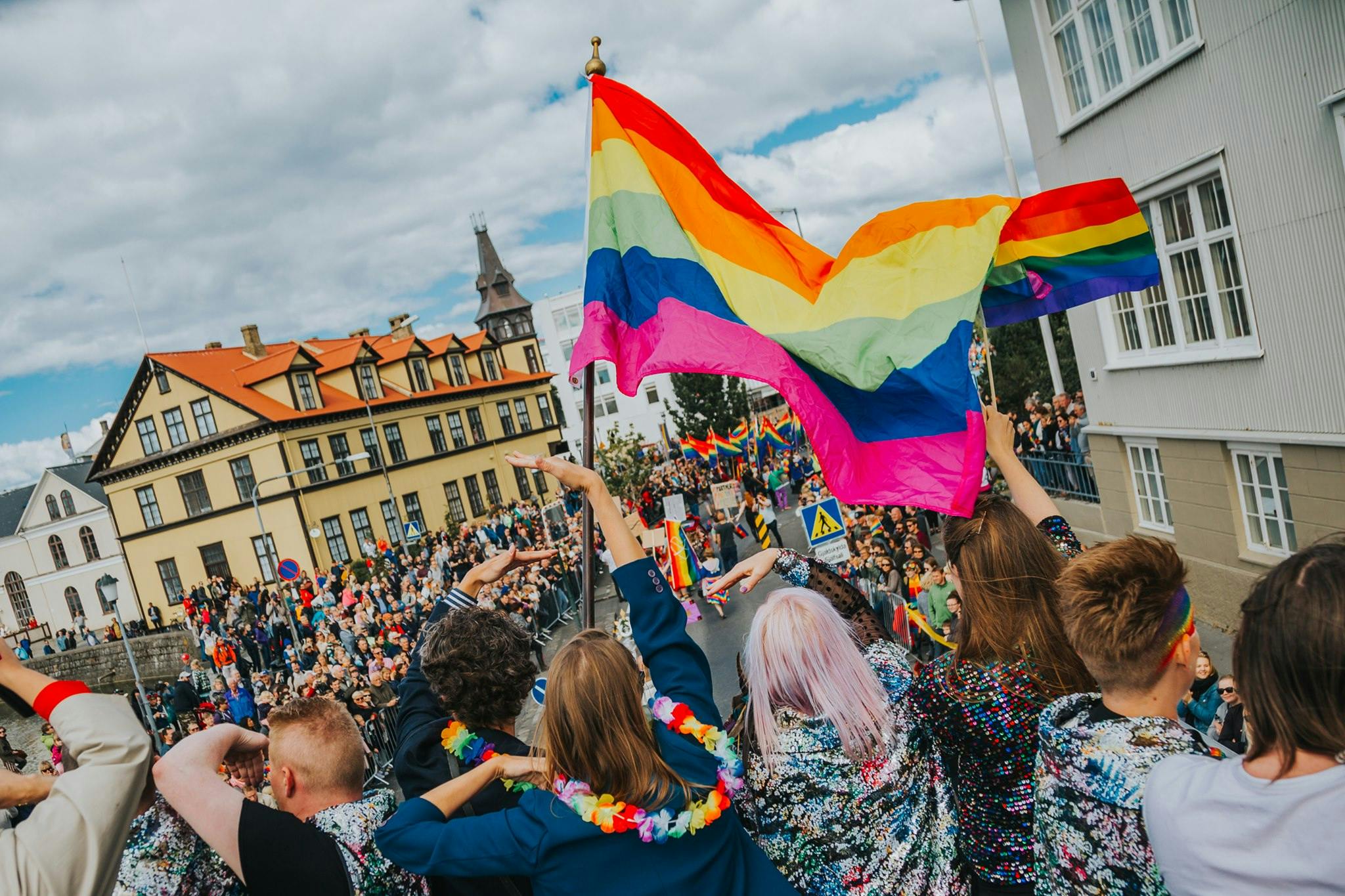 Reykjavík Pride Festival, LGBTQ Fahnen, Reykajvík