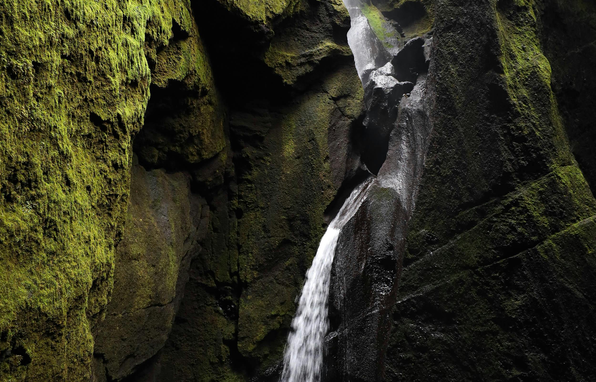 Stakkholtsgjá, Wasserfall, Thórsmörk, Island