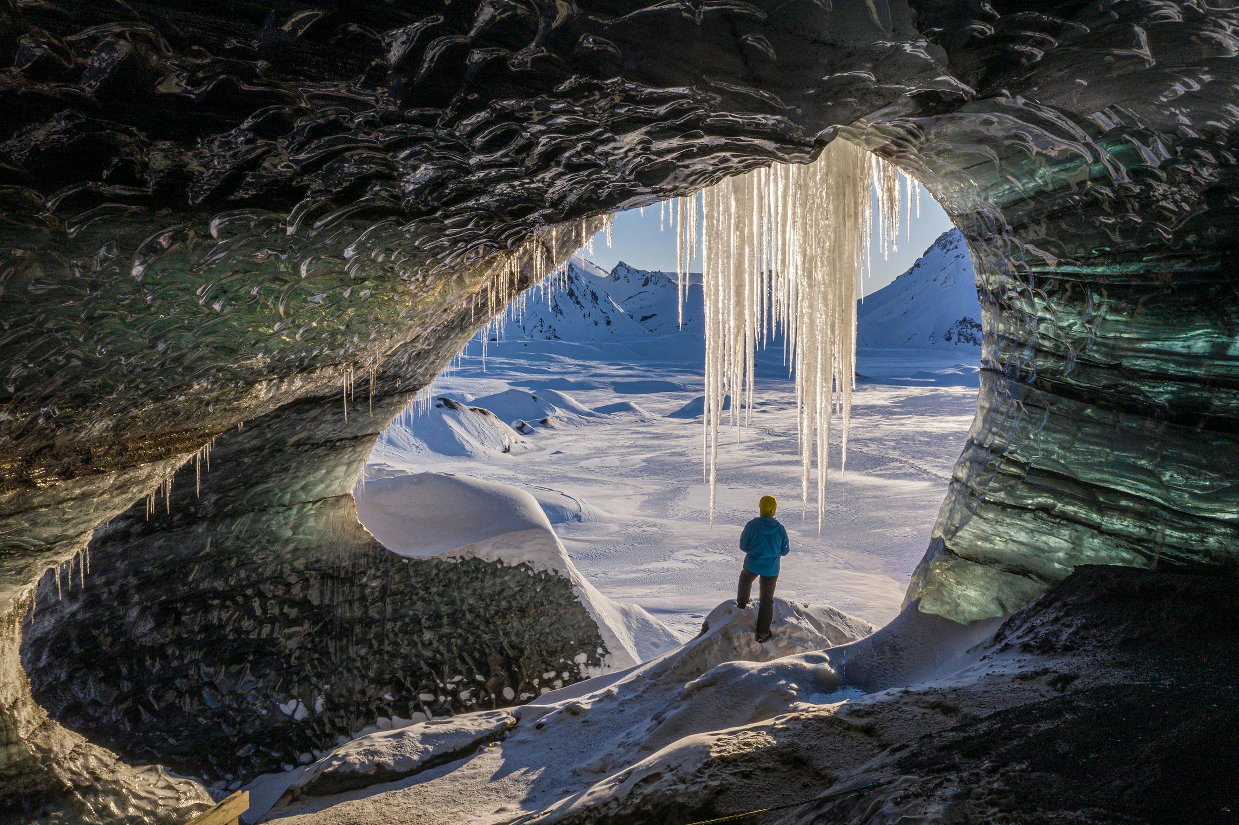 Eishöhle, Mýrdalsjökull, katla, Island